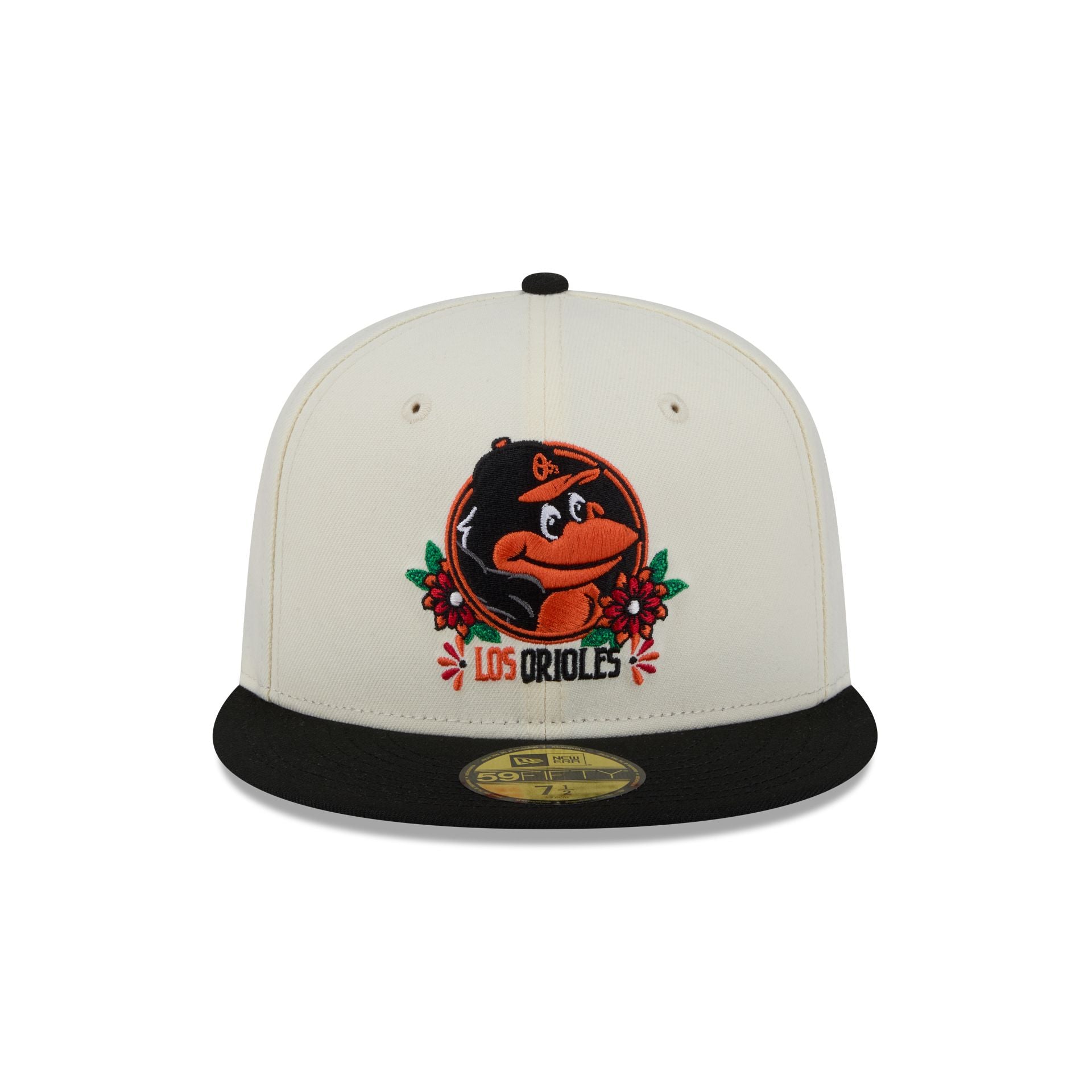 Alternative view of Baltimore Orioles Day Of The Dead Sugar Skull Mascot 59Fifty Fitted Hat