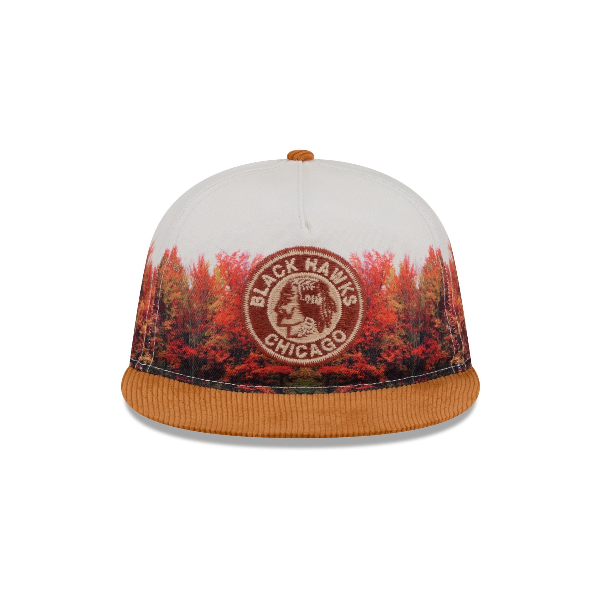 Alternative view of Chicago Blackhawks Fall Forest Retro Crown 9Fifty Adjustable Hat