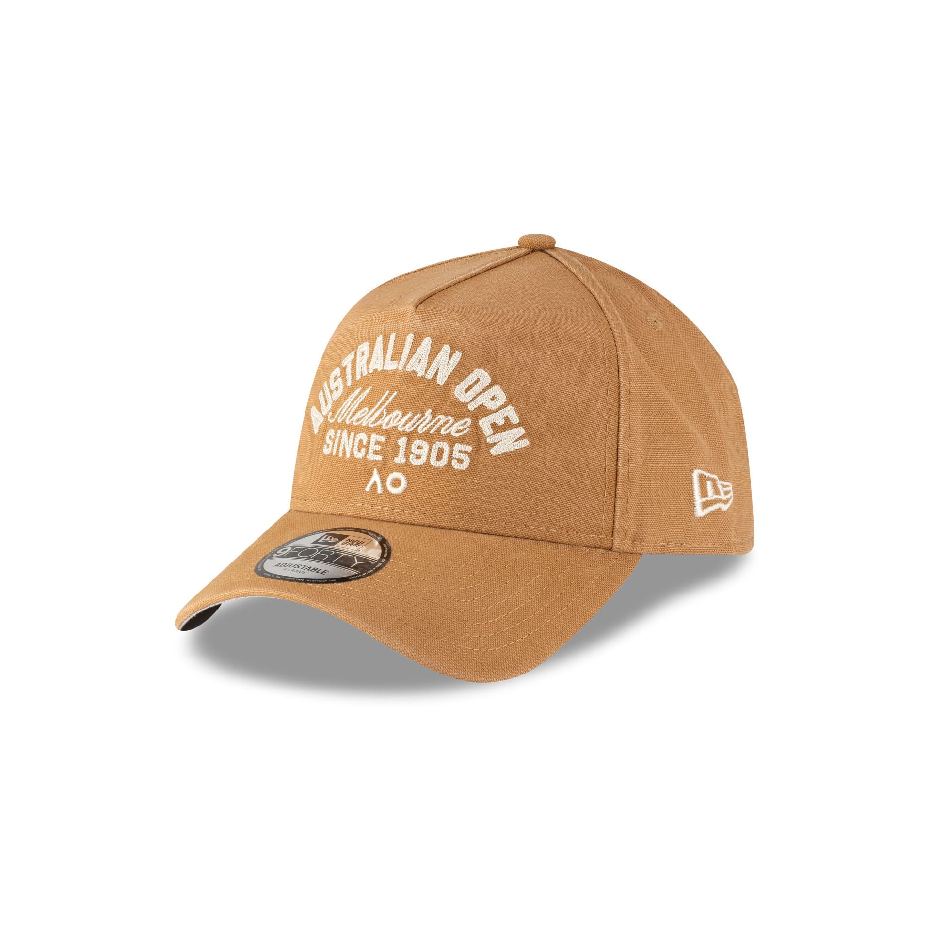 2026 Australian Open Khaki Script 9Forty A-Frame Snapback Hat