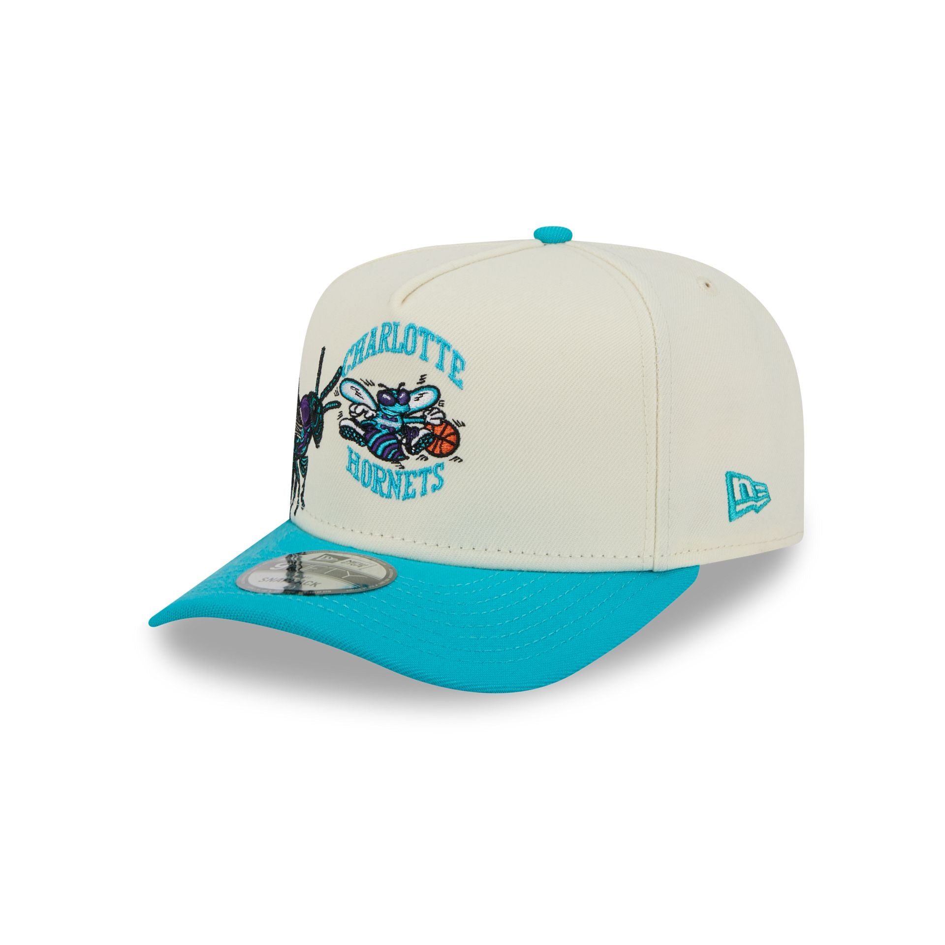 Charlotte Hornets 1988-2002 Hardwood Classics Chrome White 9Fifty A-Frame Snapback Hat