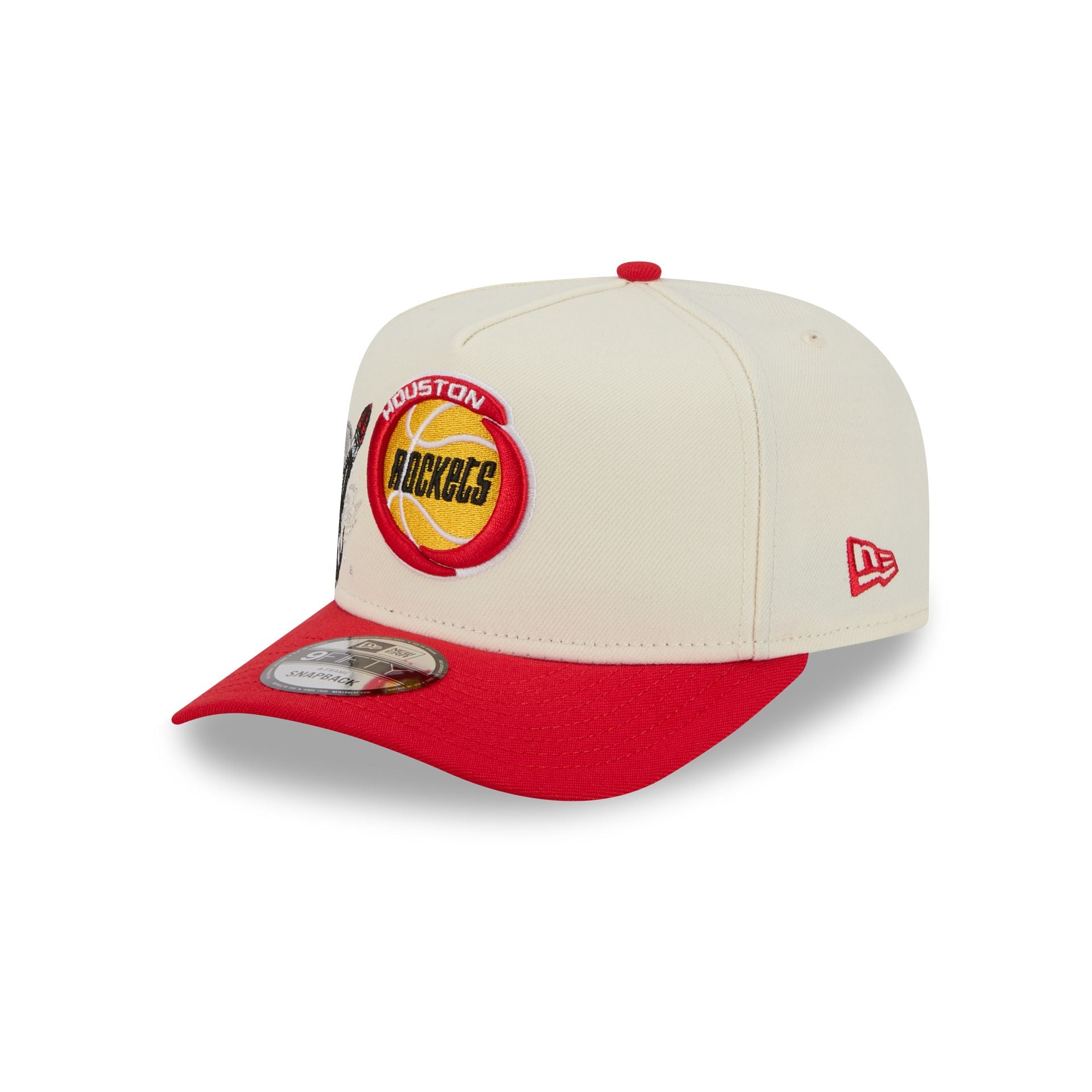 Houston Rockets 1972-1994 Hardwood Classics Chrome White 9Fifty A-Frame Snapback Hat