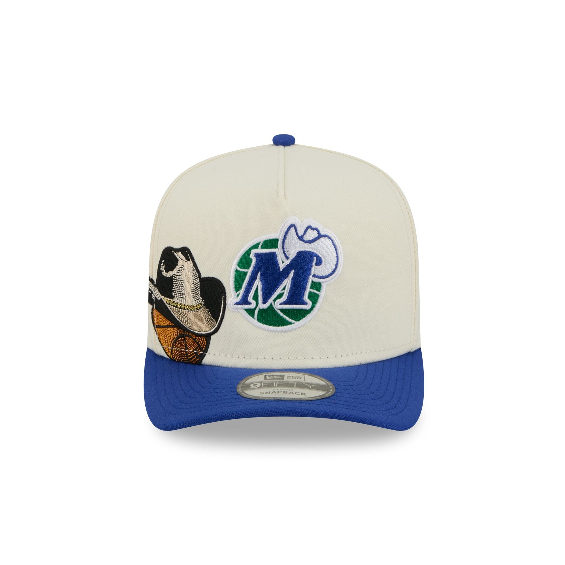 Alternative view of Dallas Mavericks 1970-2000 Hardwood Classics Chrome White 9Fifty A-Frame Snapback Hat