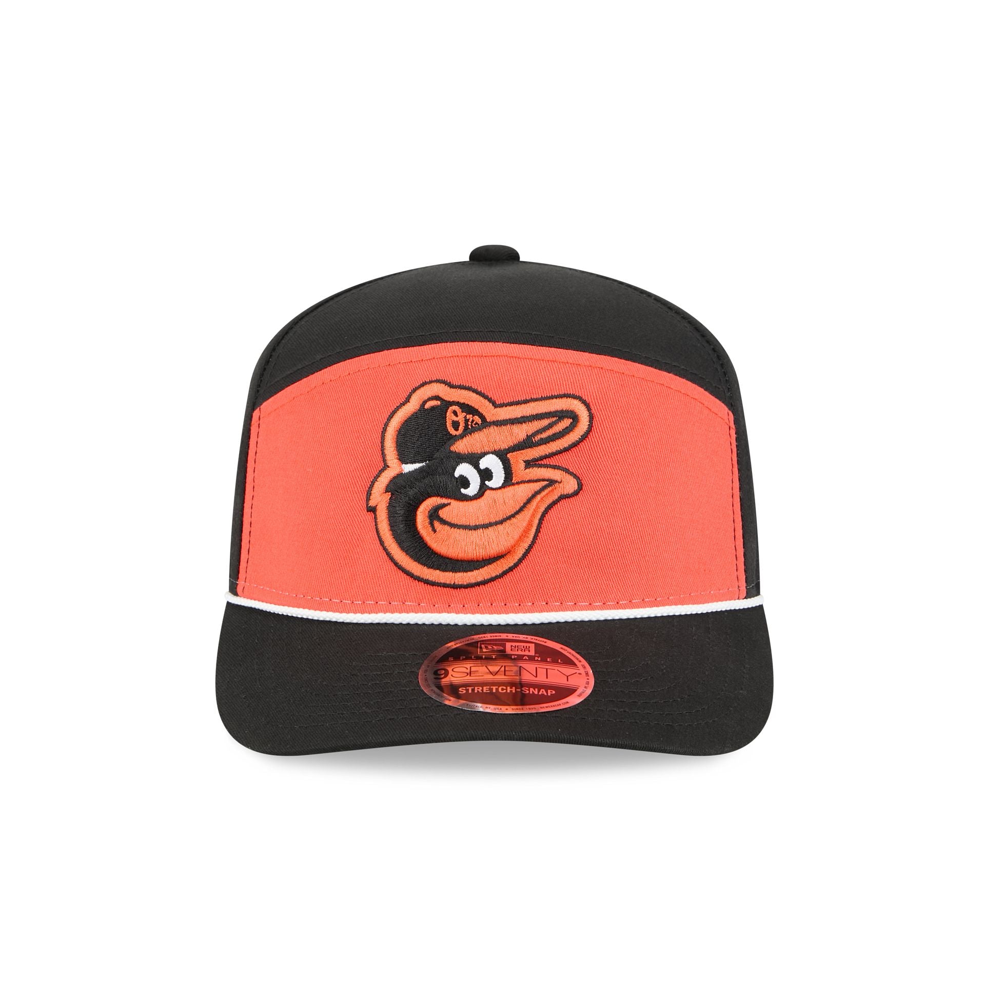 Alternative view of Baltimore Orioles Split Panel 9Seventy Stretch-Snap Hat