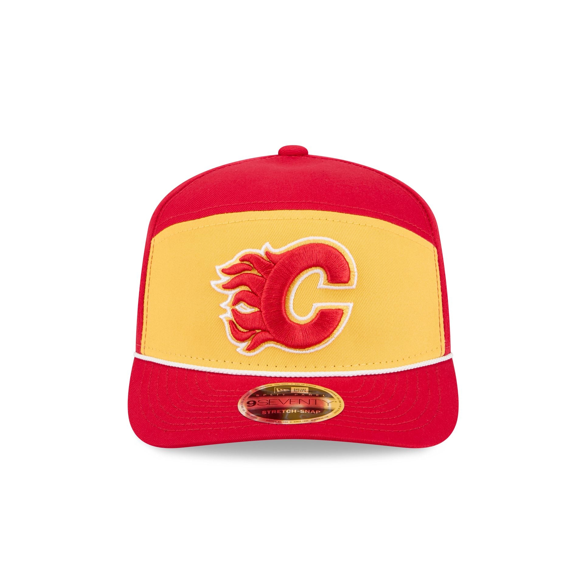 Alternative view of Calgary Flames Split Panel 9Seventy Stretch-Snap Hat
