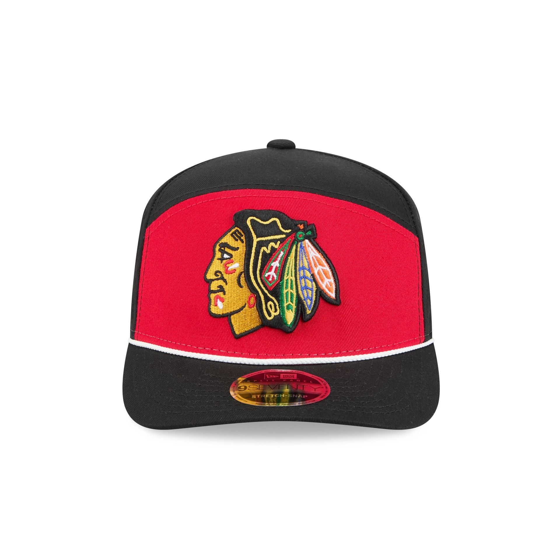 Alternative view of Chicago Blackhawks Split Panel 9Seventy Stretch-Snap Hat