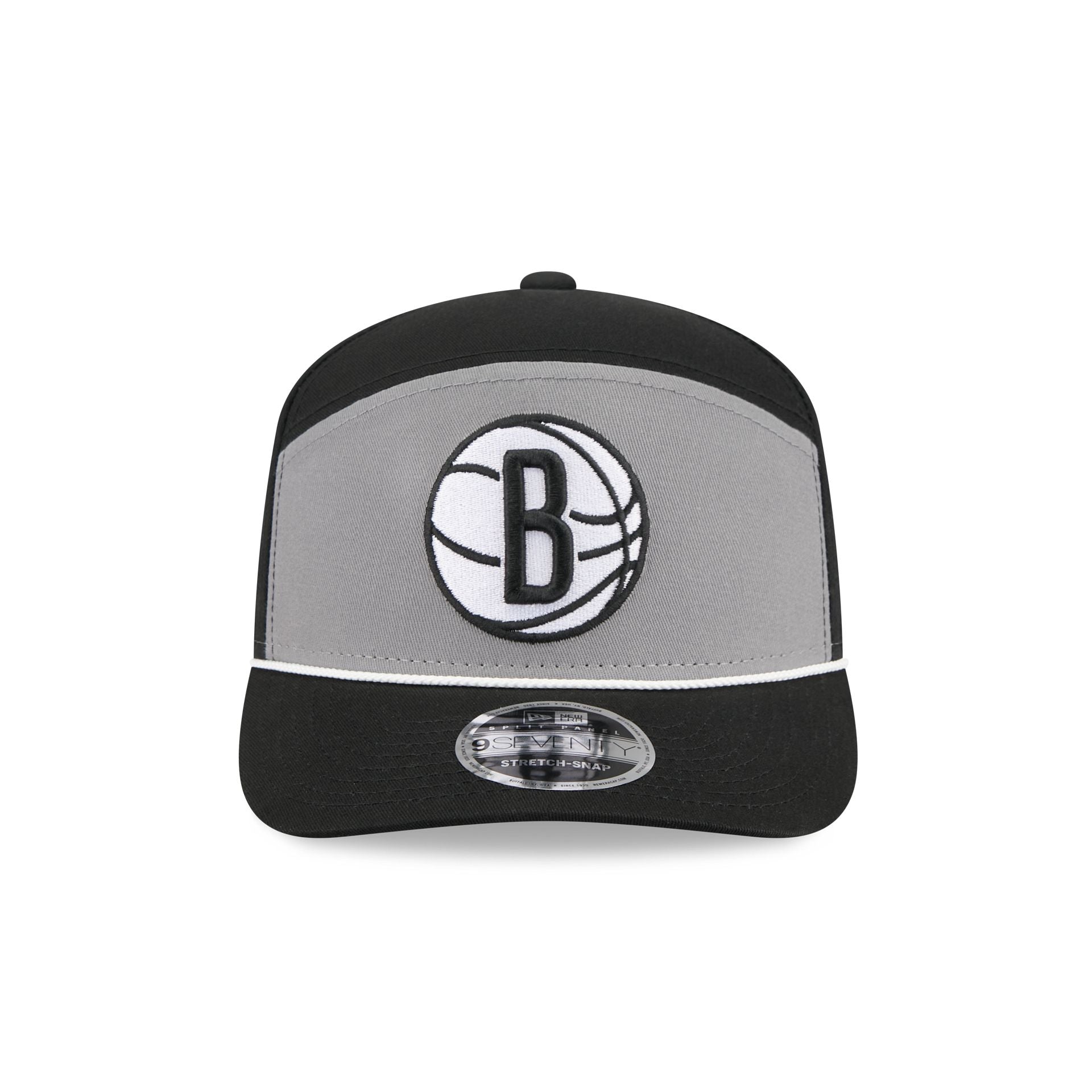 Alternative view of Brooklyn Nets Split Panel 9Seventy Stretch-Snap Hat