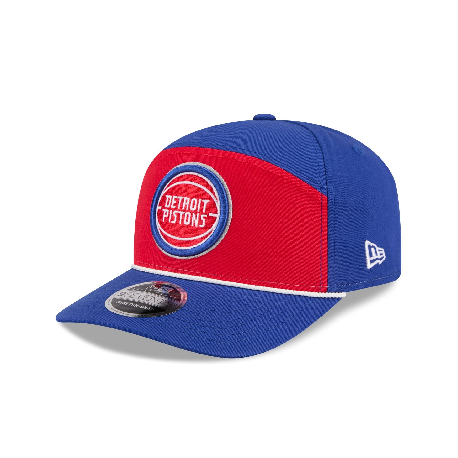 Detroit Pistons Split Panel 9Seventy Stretch-Snap Hat