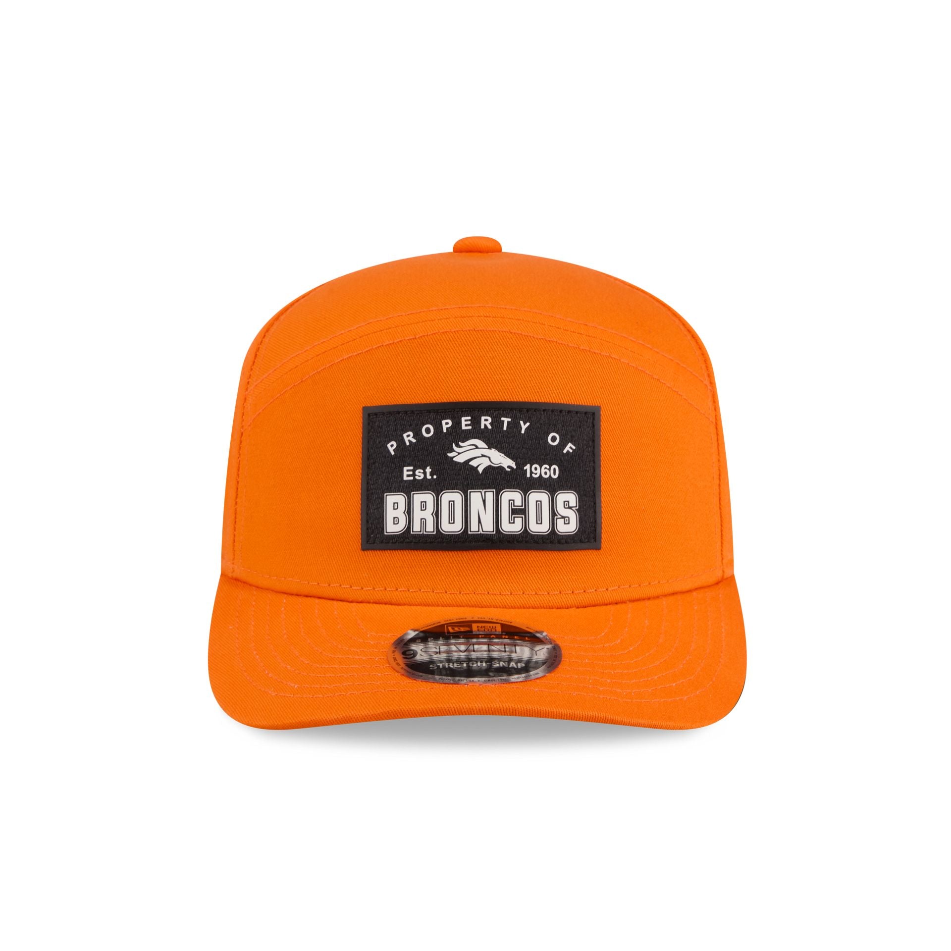 Alternative view of Denver Broncos Property Of Patch Split Panel 9Seventy Stretch-Snap Hat