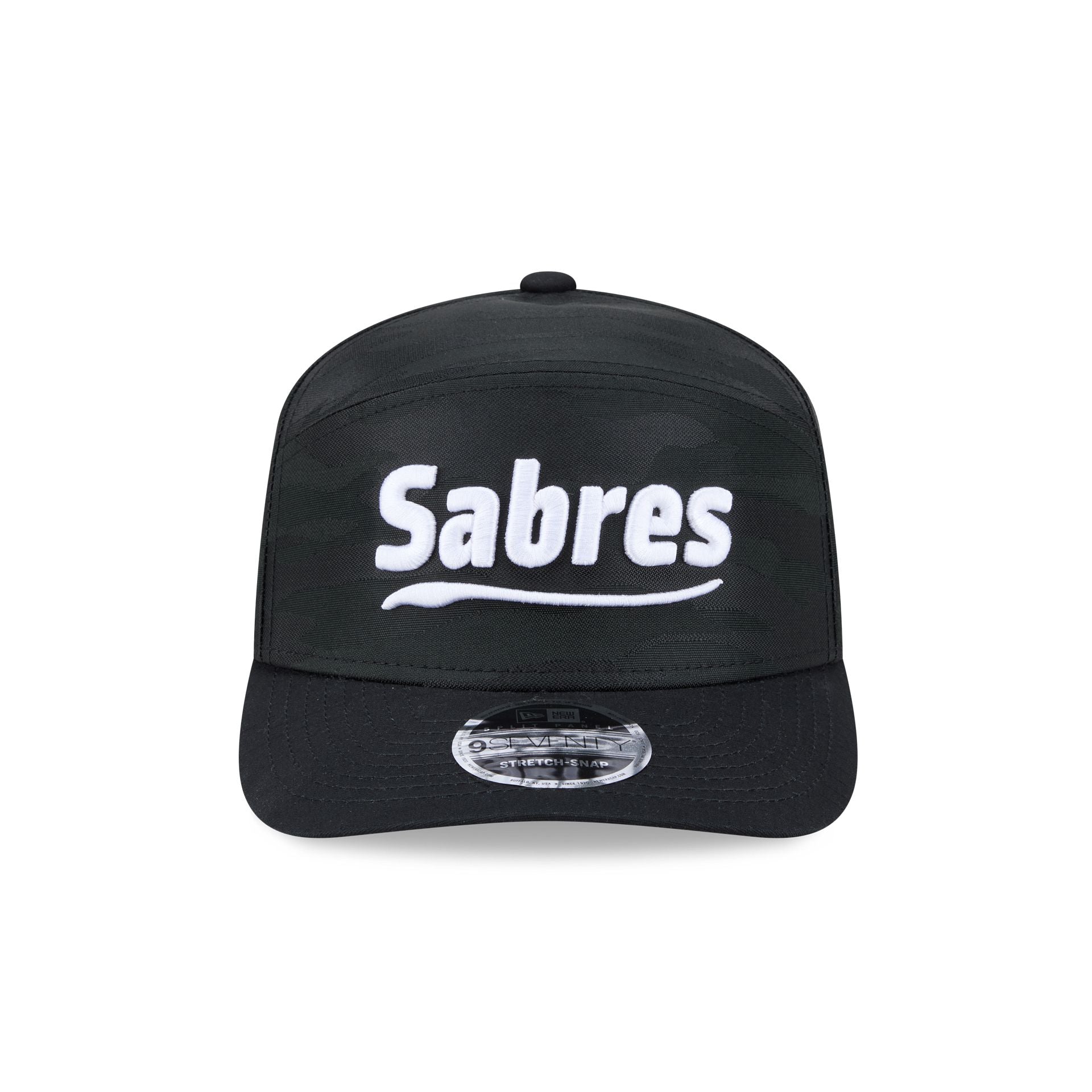 Alternative view of Buffalo Sabres Black Camo Split Panel 9Seventy Stretch-Snap Hat