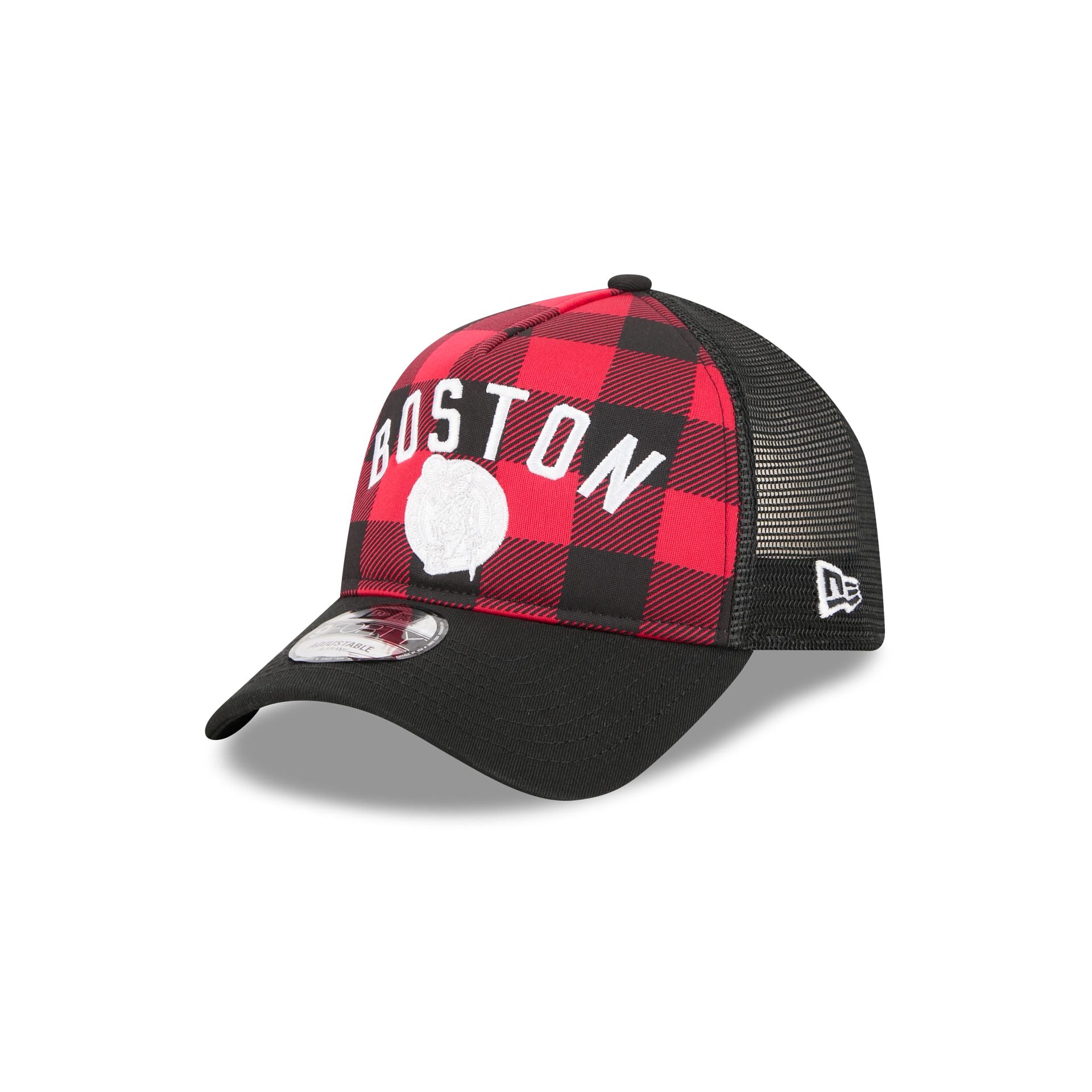 Boston Celtics Evergreen Check 9Forty A-Frame Trucker Hat