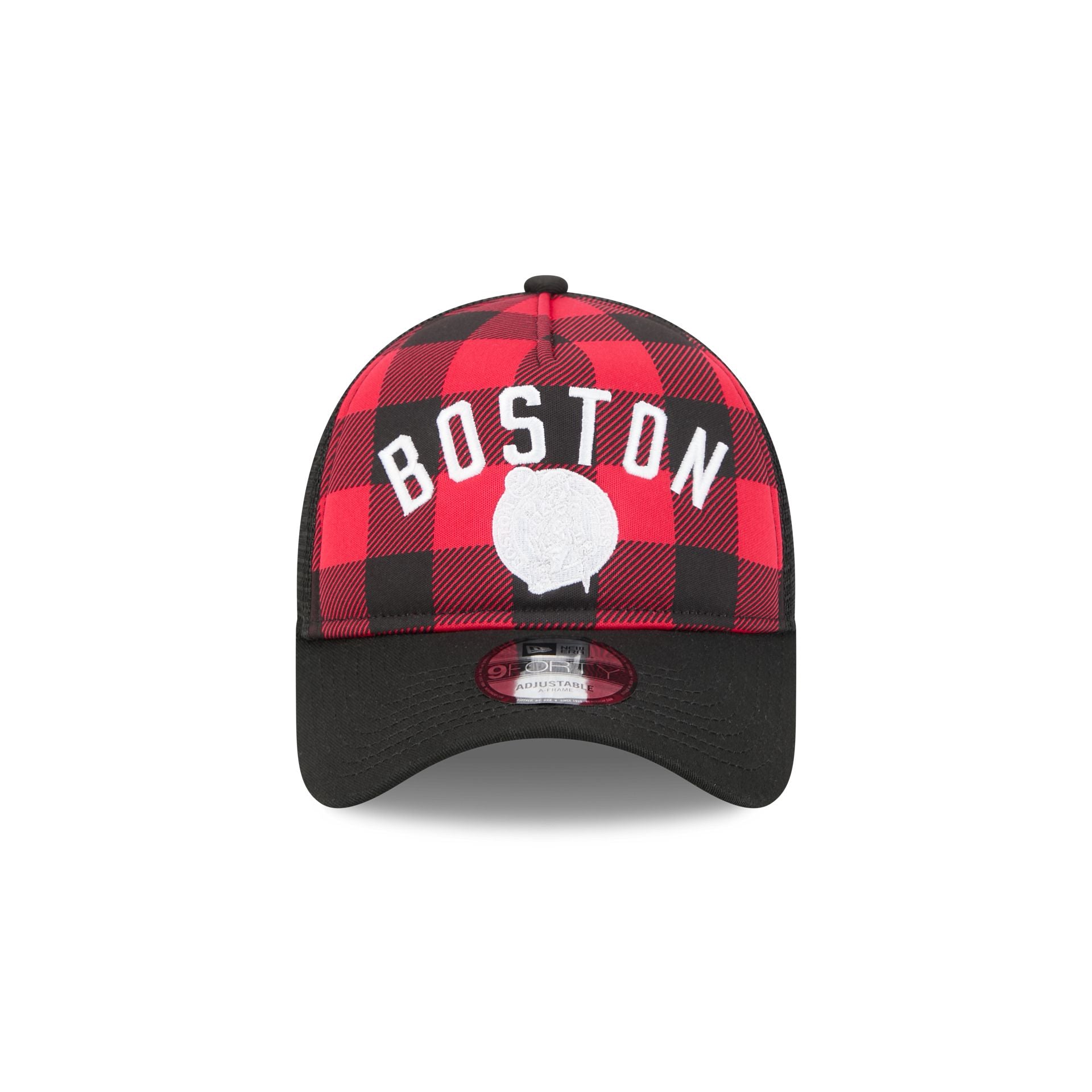 Alternative view of Boston Celtics Evergreen Check 9Forty A-Frame Trucker Hat
