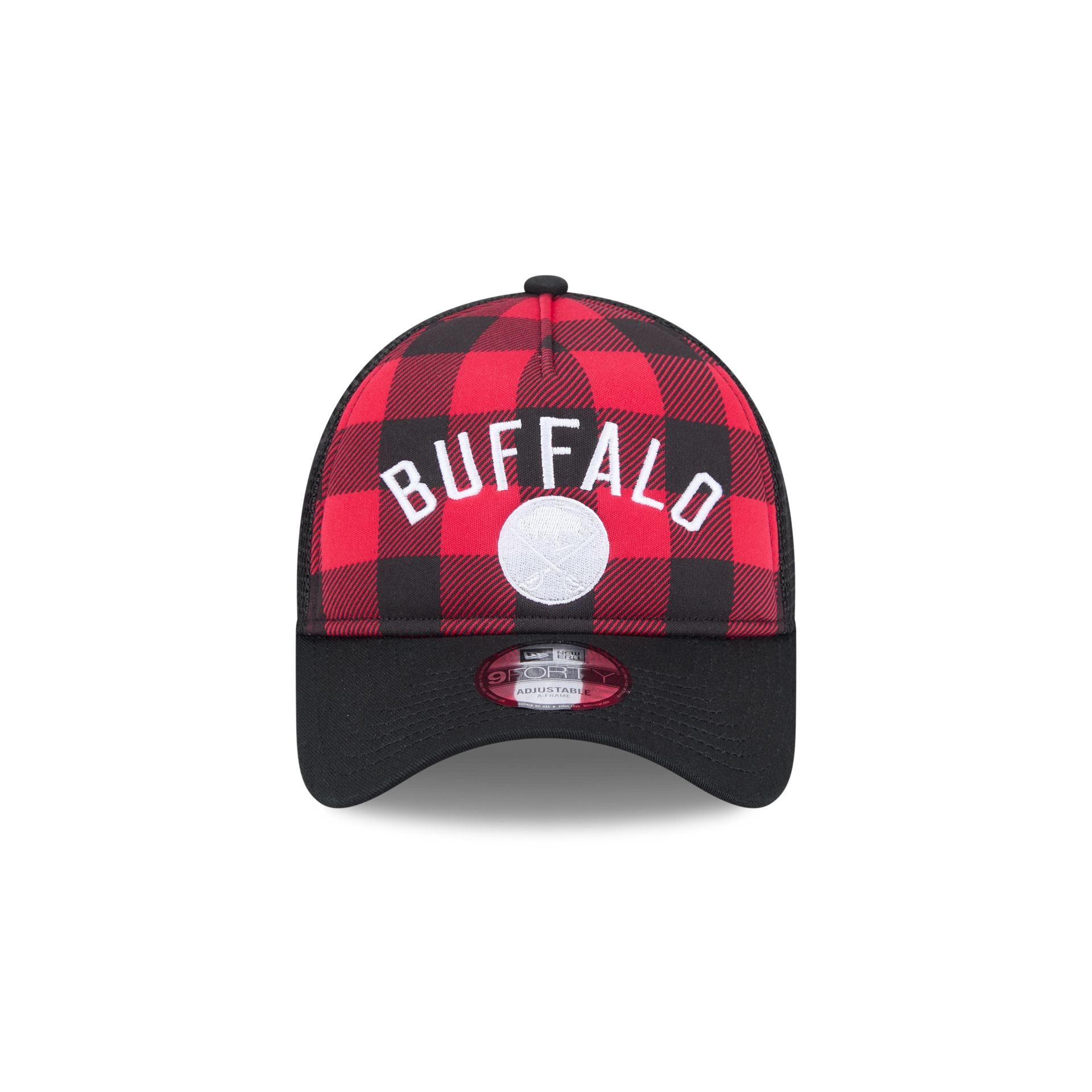 Alternative view of Buffalo Sabres Evergreen Check 9Forty A-Frame Trucker Hat