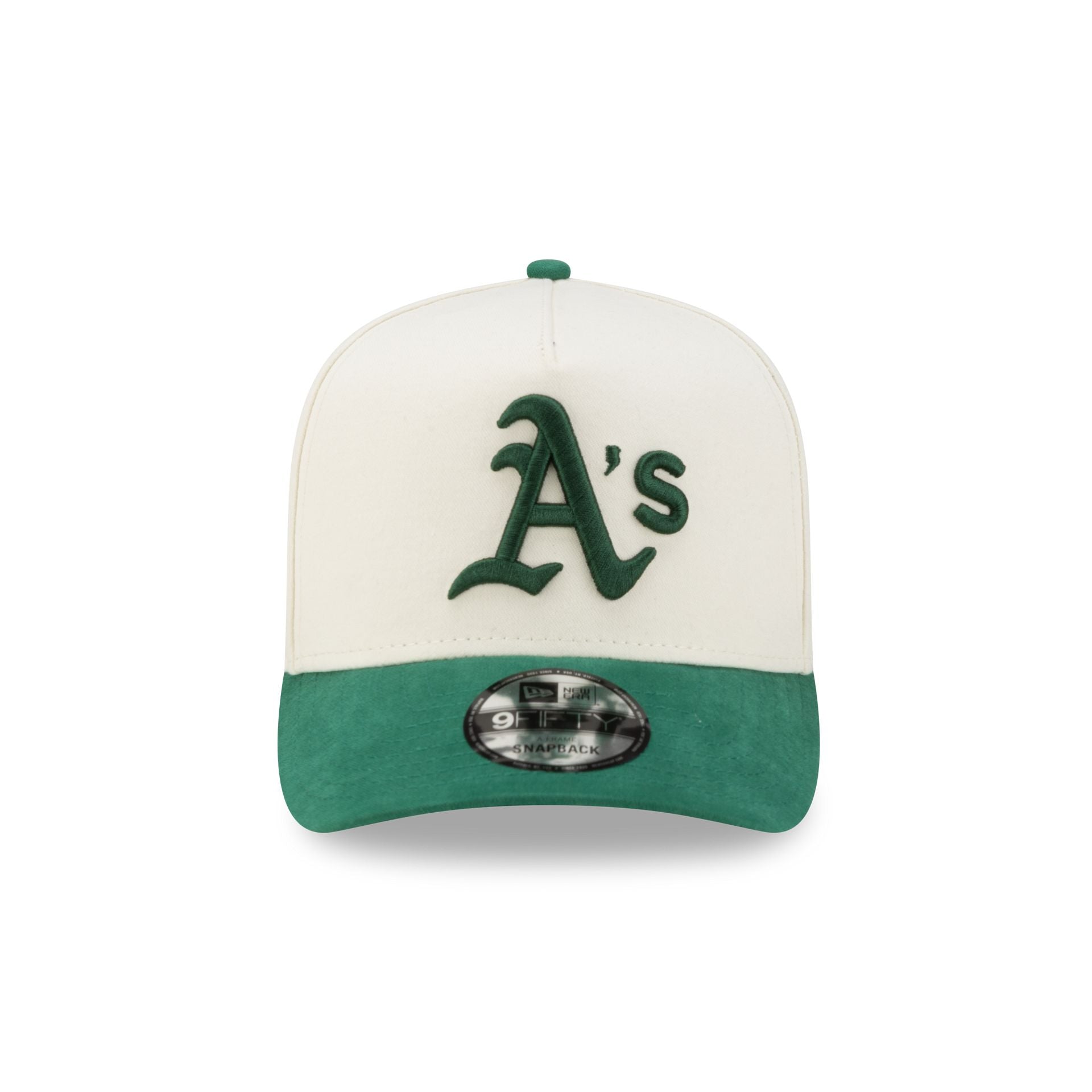 Alternative view of Athletics Cotton Brush Chrome Pre-Curve 9Fifty A-Frame Snapback Hat