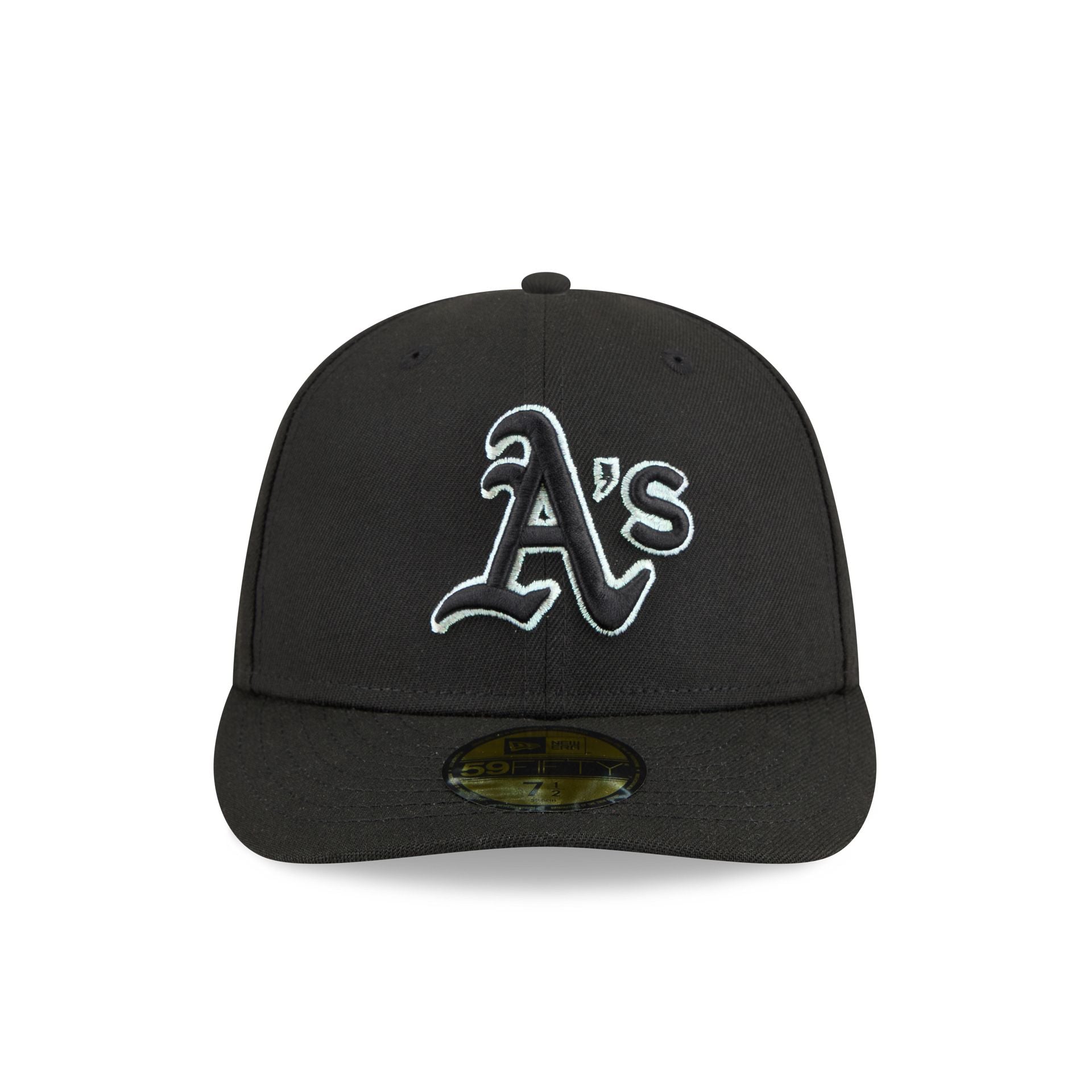 Alternative view of Athletics Black Pre-Curve 59Fifty Fitted Hat