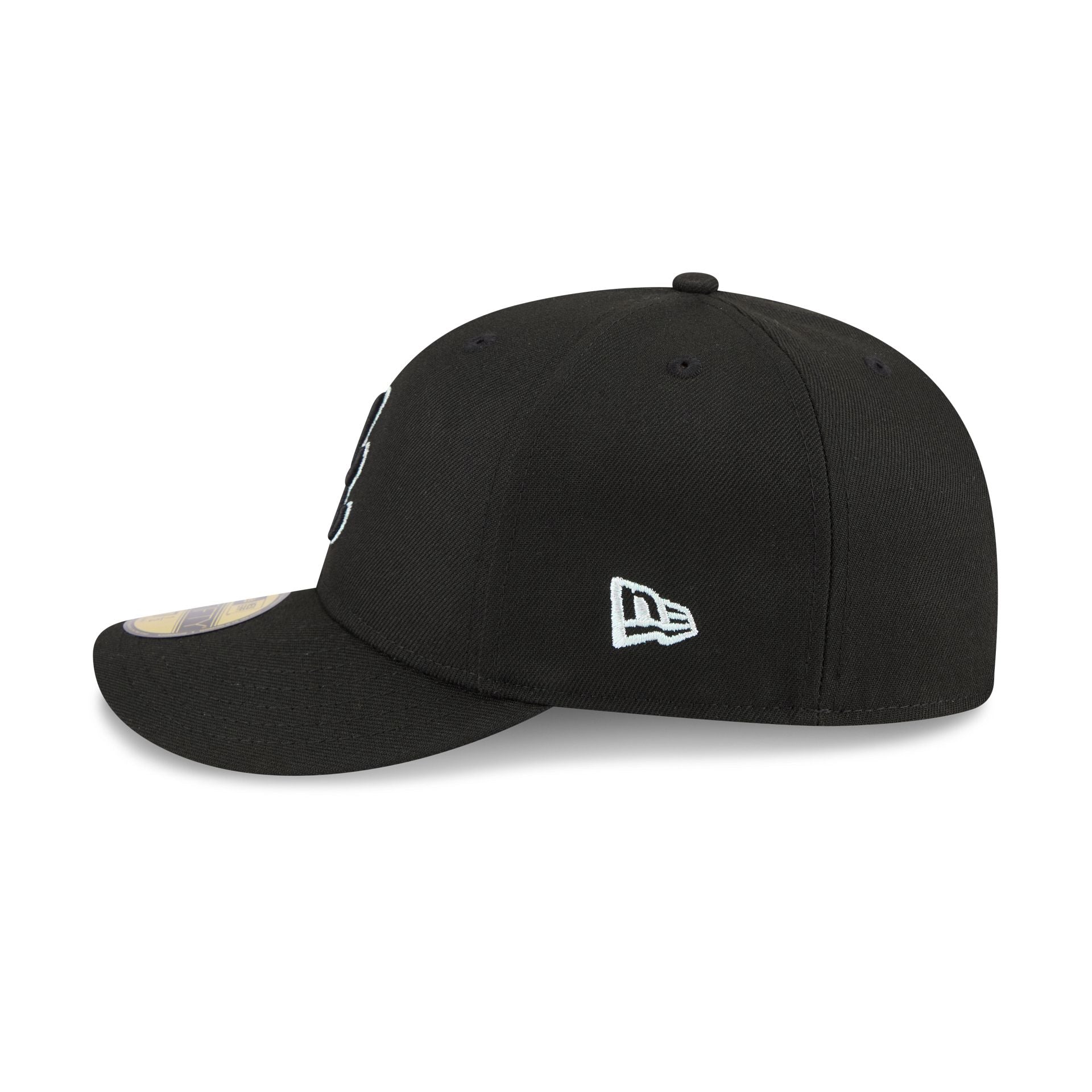 Atlanta Braves Black Pre-Curve 59Fifty Fitted Hat - Image 4