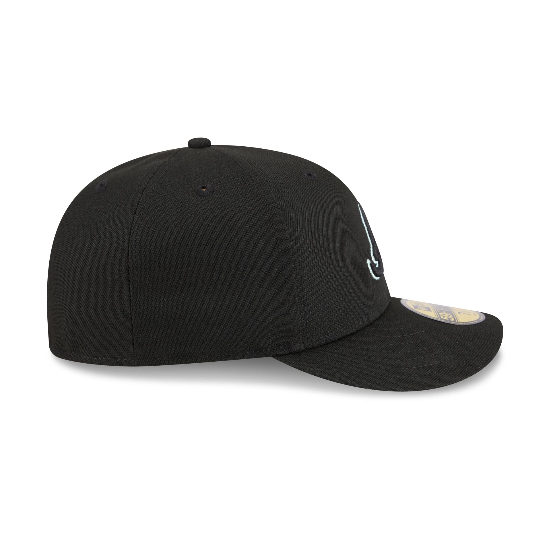Atlanta Braves Black Pre-Curve 59Fifty Fitted Hat - Image 5