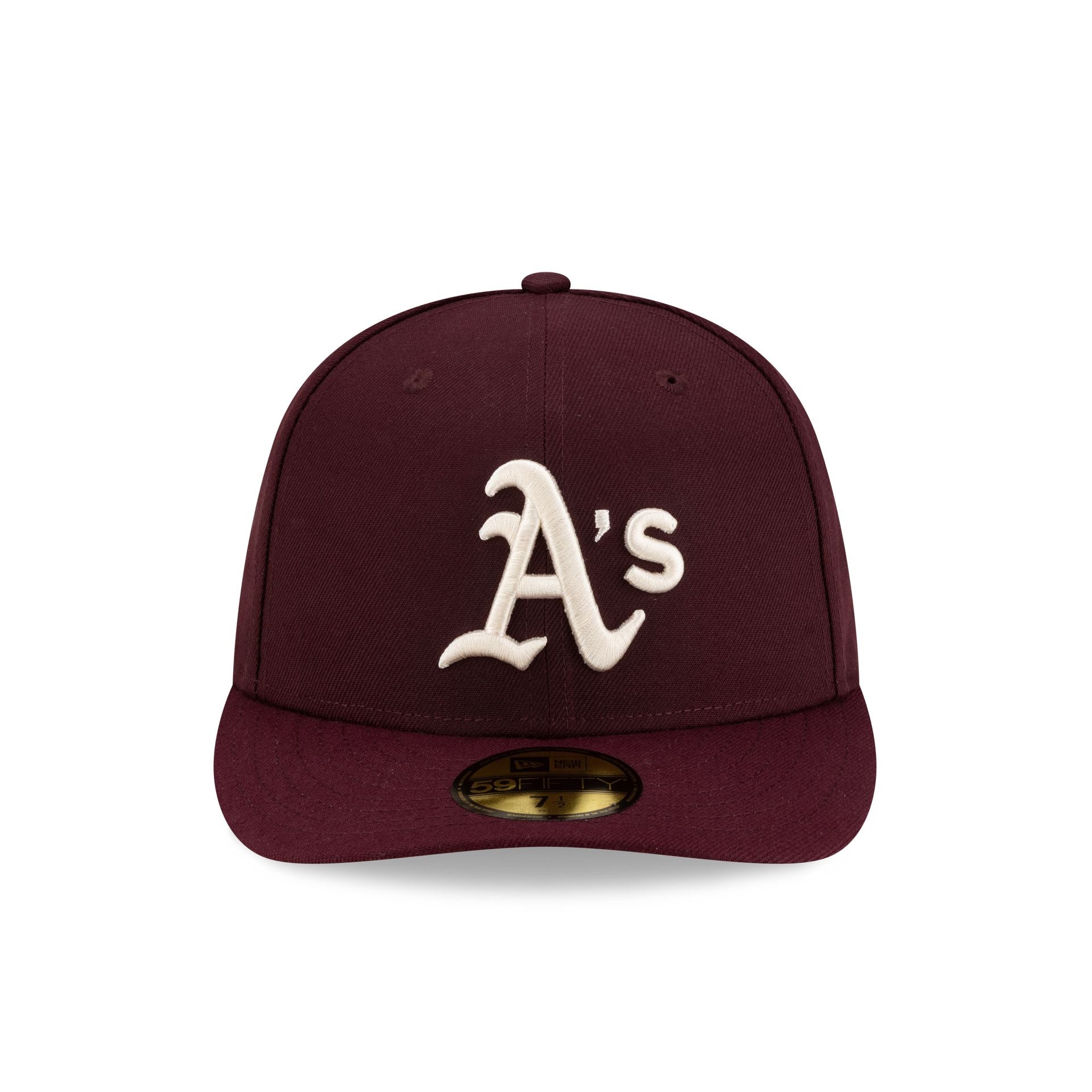 Alternative view of Athletics Maroon Pre-Curve 59Fifty Fitted Hat