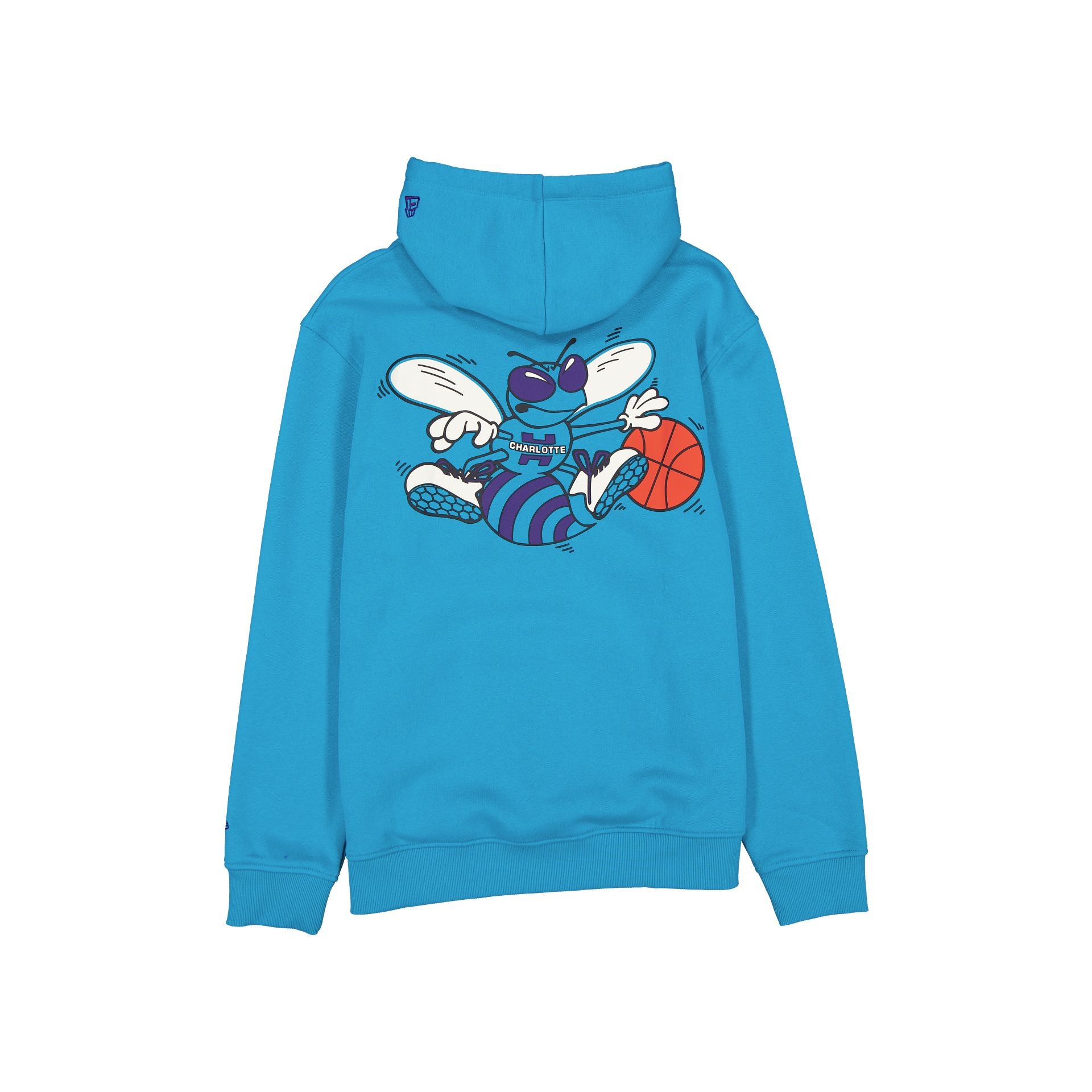Alternative view of Charlotte Hornets Retro Blue Hoodie