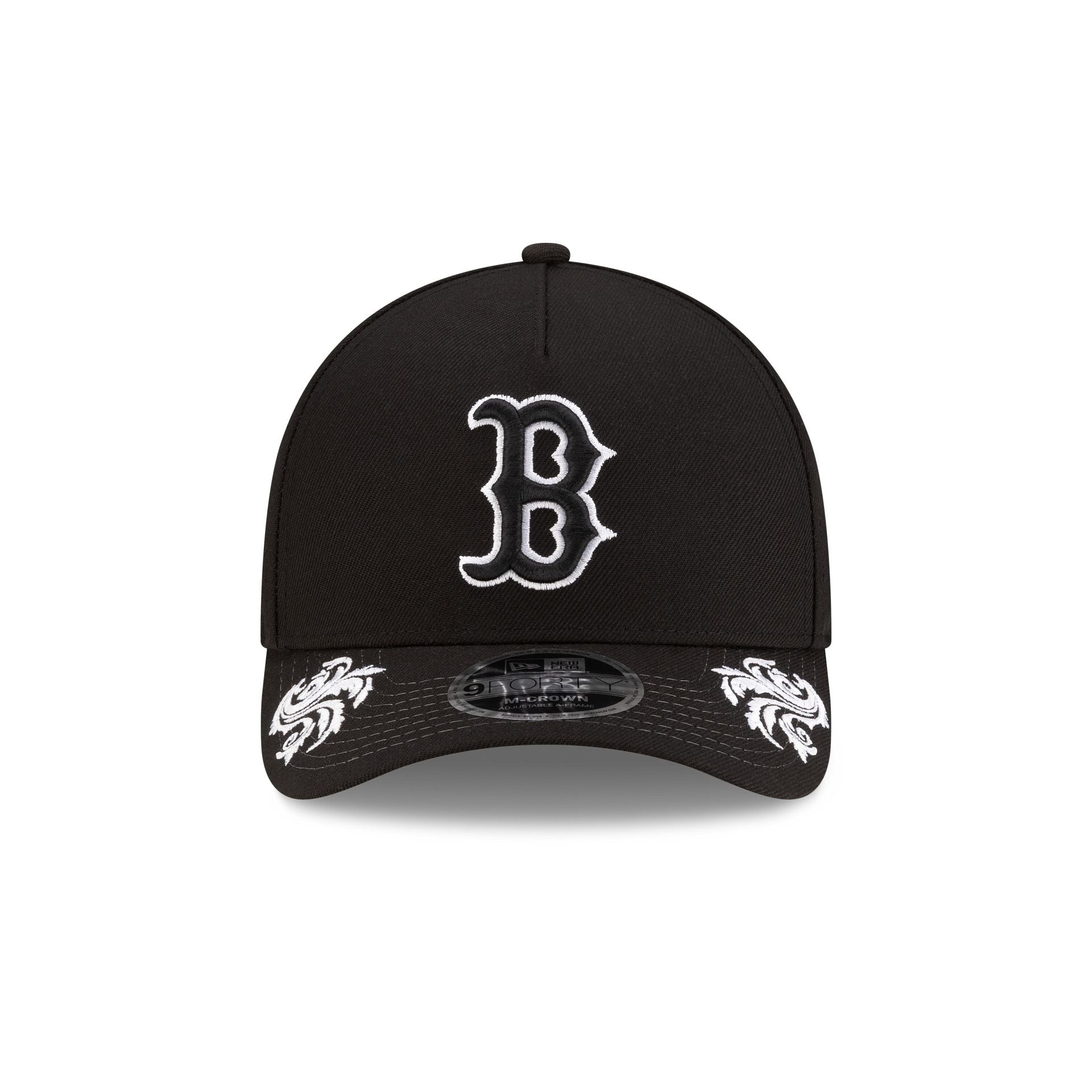 Alternative view of Boston Red Sox Script Black And White 9Forty M-Crown A-Frame Snapback Hat