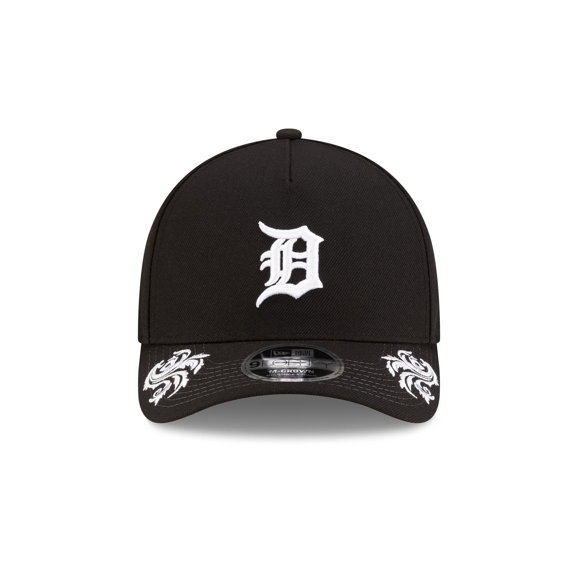 Alternative view of Detroit Tigers Script Black And White 9Forty M-Crown A-Frame Snapback Hat