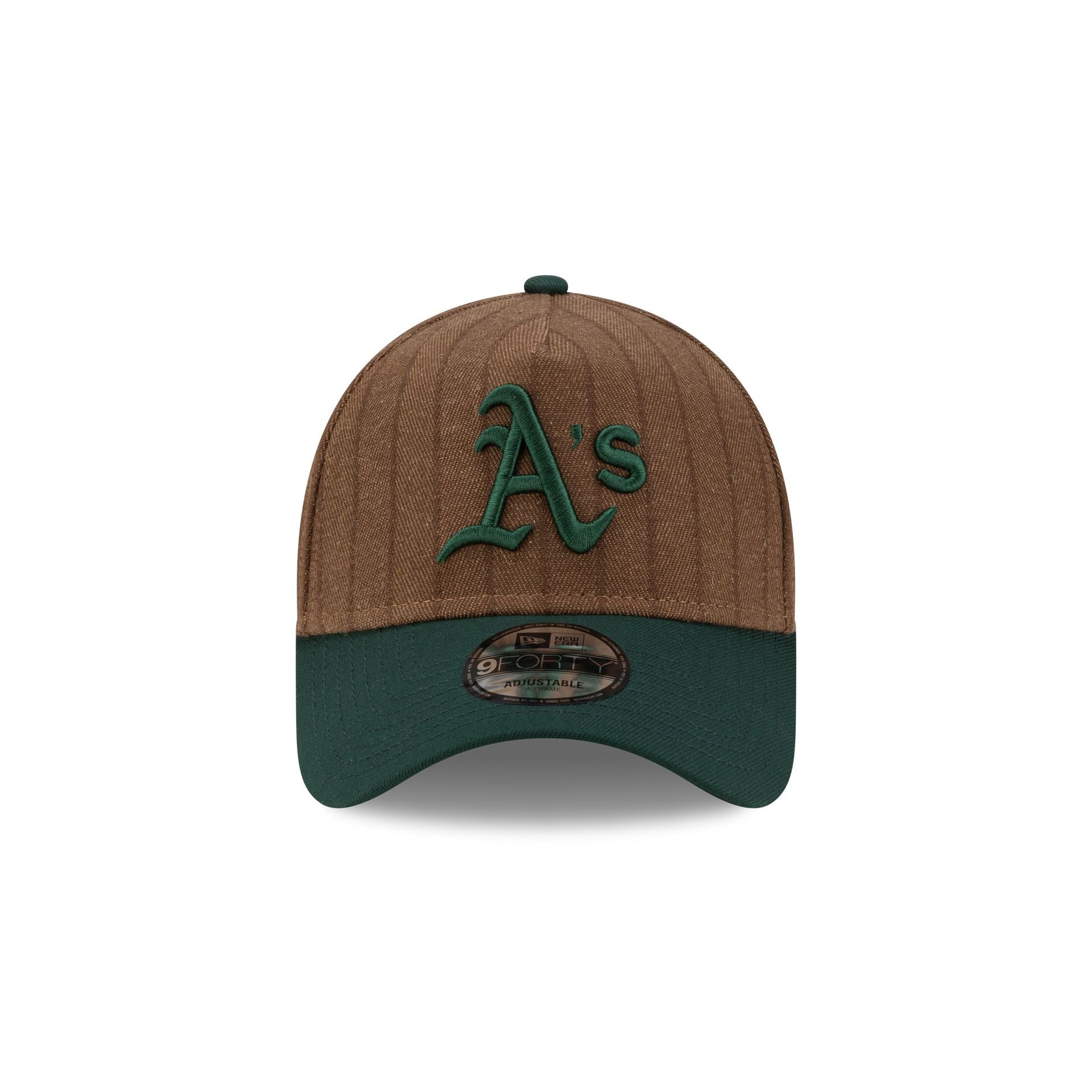 Alternative view of Athletics Three Looms Wool Pinstripe 9Forty A-Frame Snapback Hat