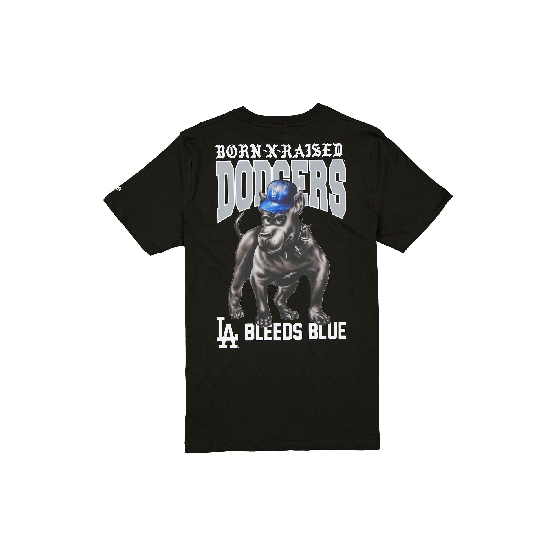 Alternative view of Born X Raised X Los Angeles Dodgers Bleeds Blue Black T-Shirt