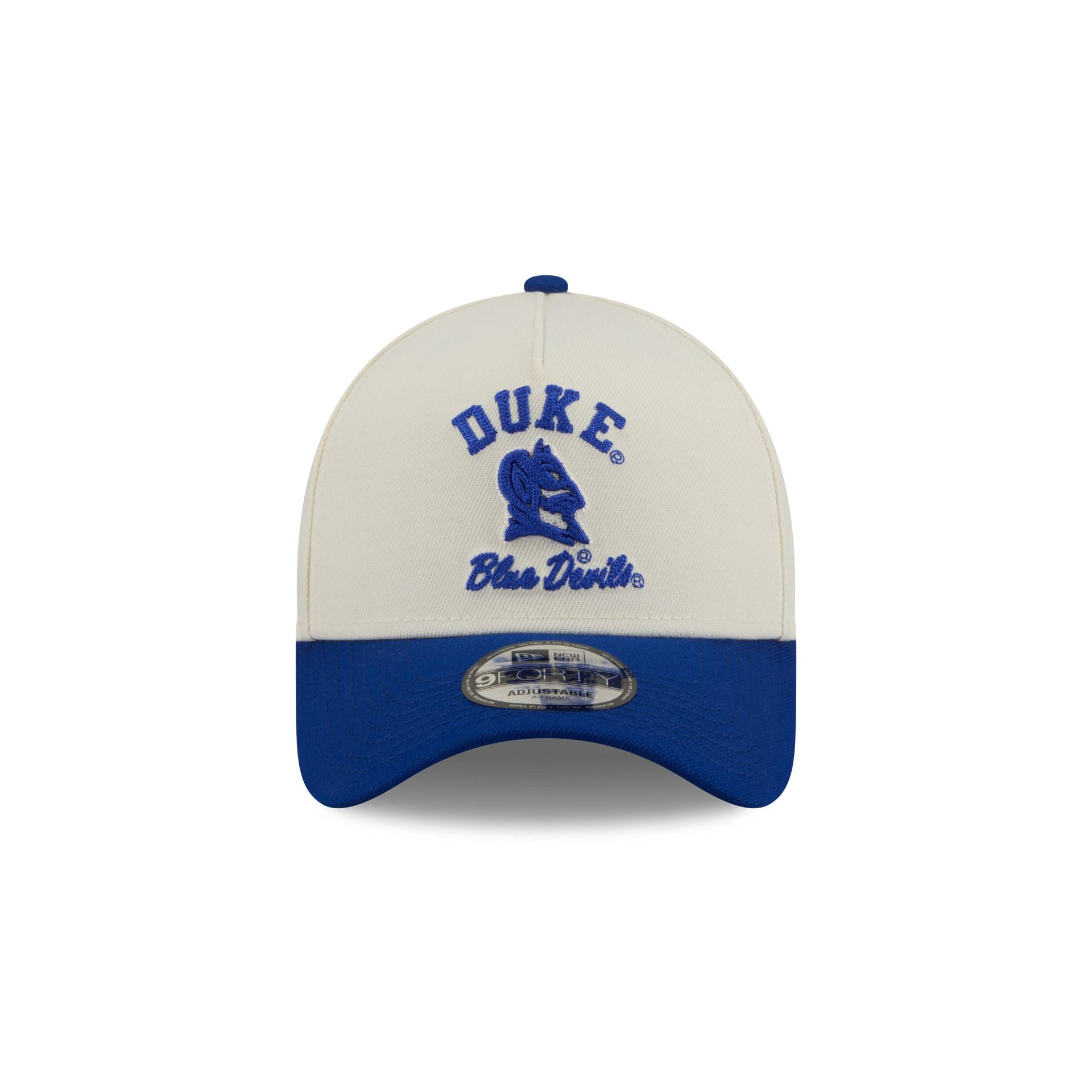 Alternative view of Duke Blue Devils Chrome White Arched 9Forty A-Frame Snapback Hat