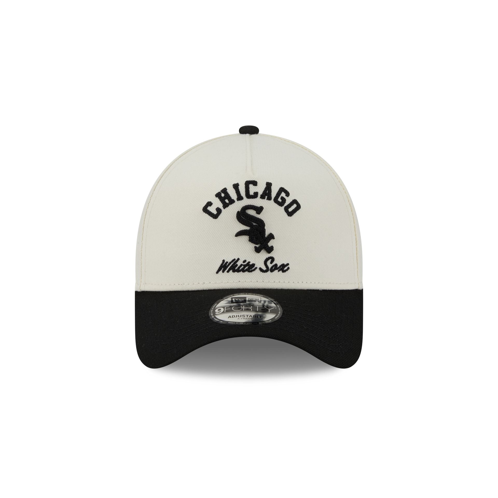 Alternative view of Chicago White Sox Chrome White Arched 9Forty A-Frame Snapback Hat