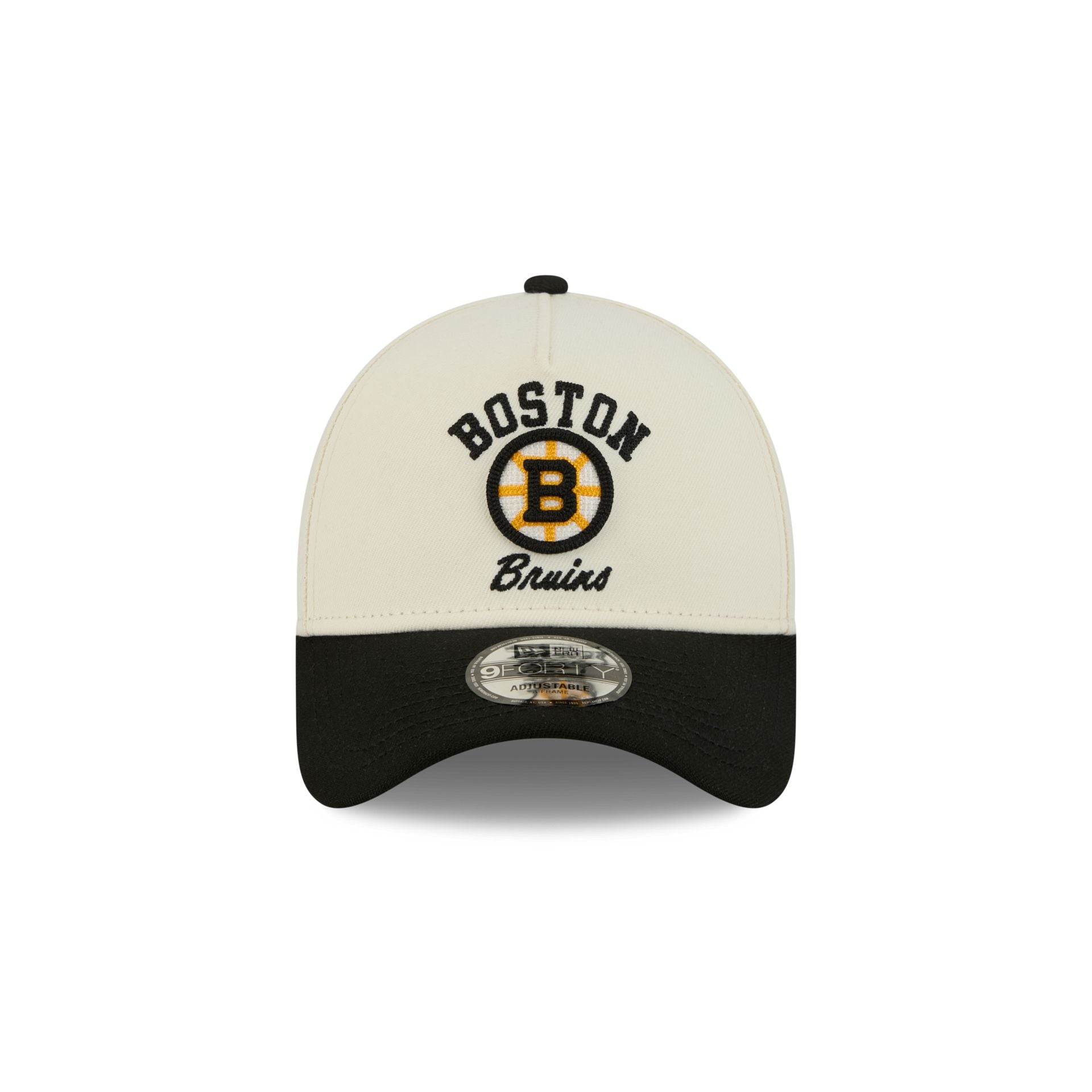 Alternative view of Boston Bruins Chrome White Arched 9Forty A-Frame Snapback Hat