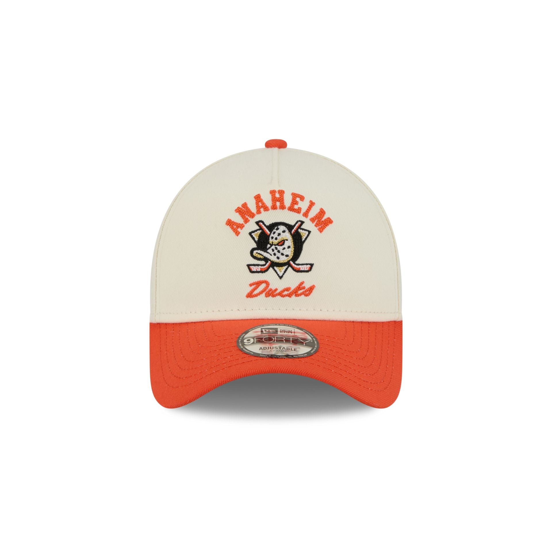 Alternative view of Anaheim Ducks Chrome White Arched 9Forty A-Frame Snapback Hat