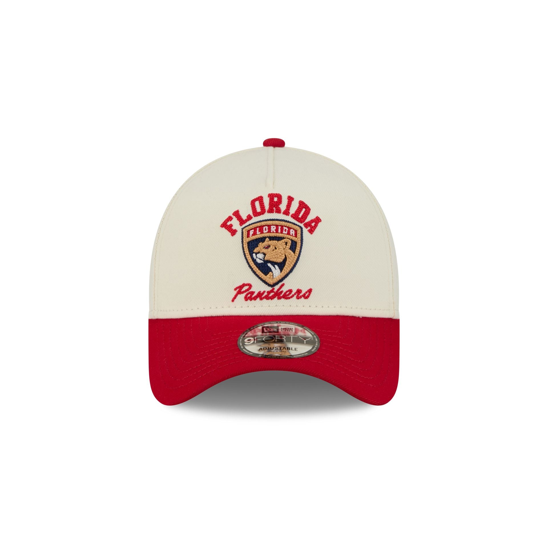 Alternative view of Florida Panthers Chrome White Arched 9Forty A-Frame Snapback Hat