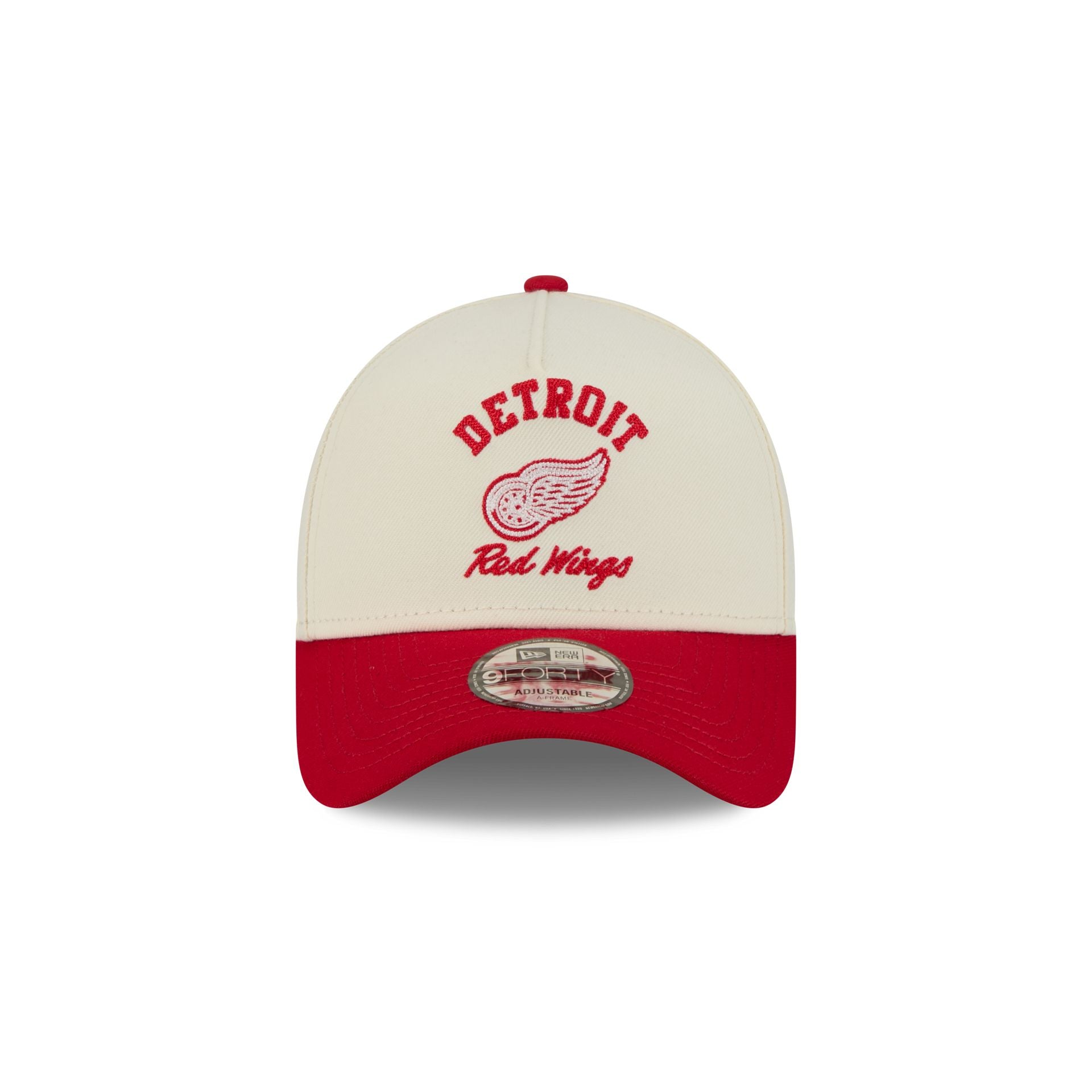 Alternative view of Detroit Red Wings Chrome White Arched 9Forty A-Frame Snapback Hat