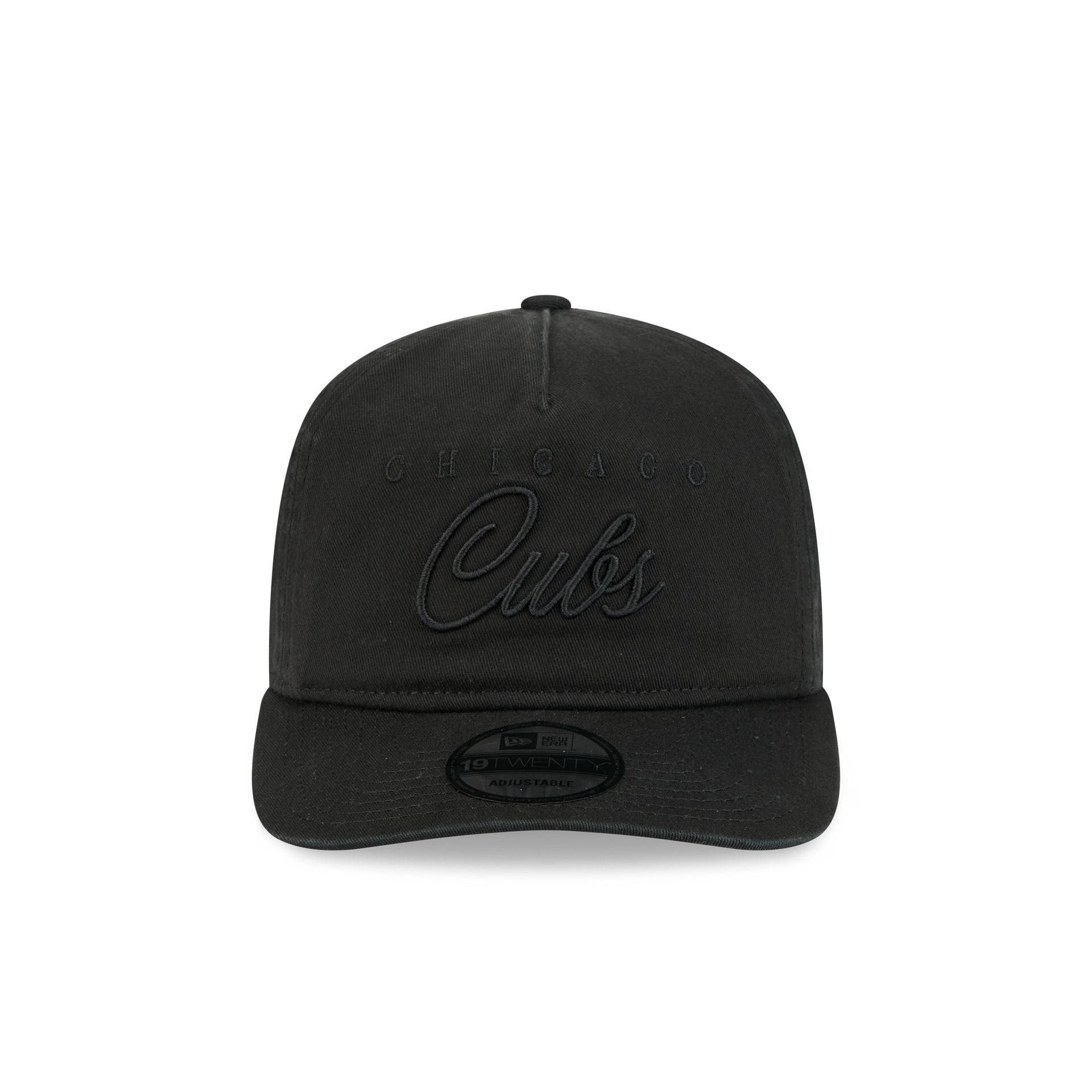 Alternative view of Chicago Cubs All Black Scripted 19Twenty Adjustable Hat