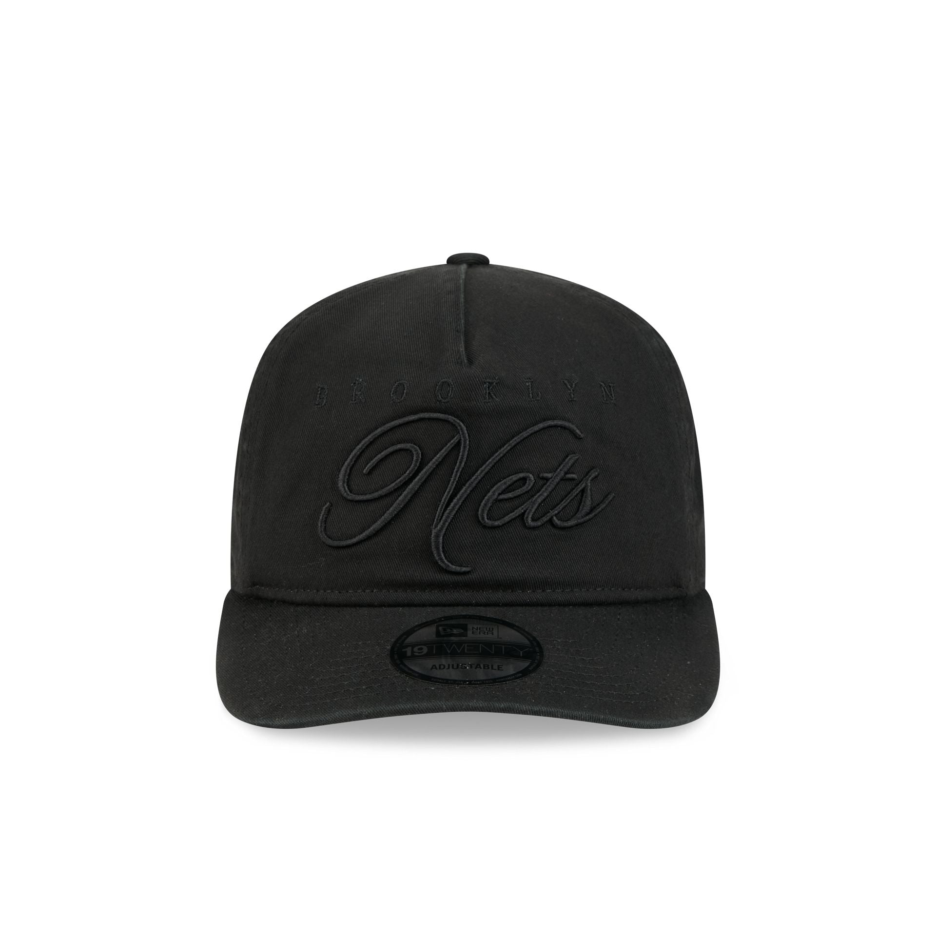 Alternative view of Brooklyn Nets All Black Scripted 19Twenty Adjustable Hat