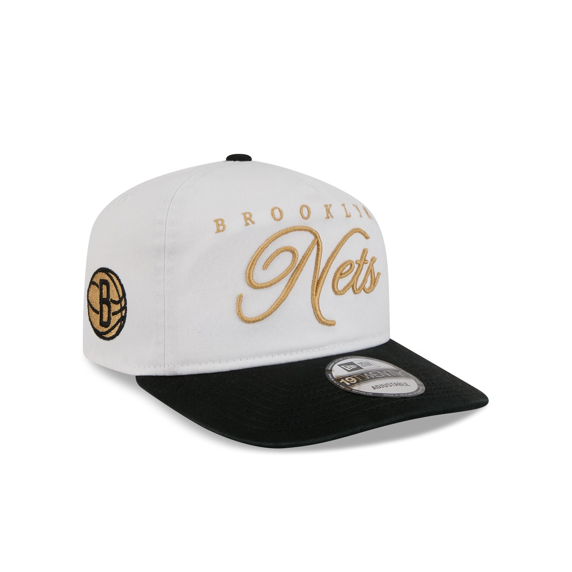 Brooklyn Nets Gold Scripted 19Twenty Adjustable Hat