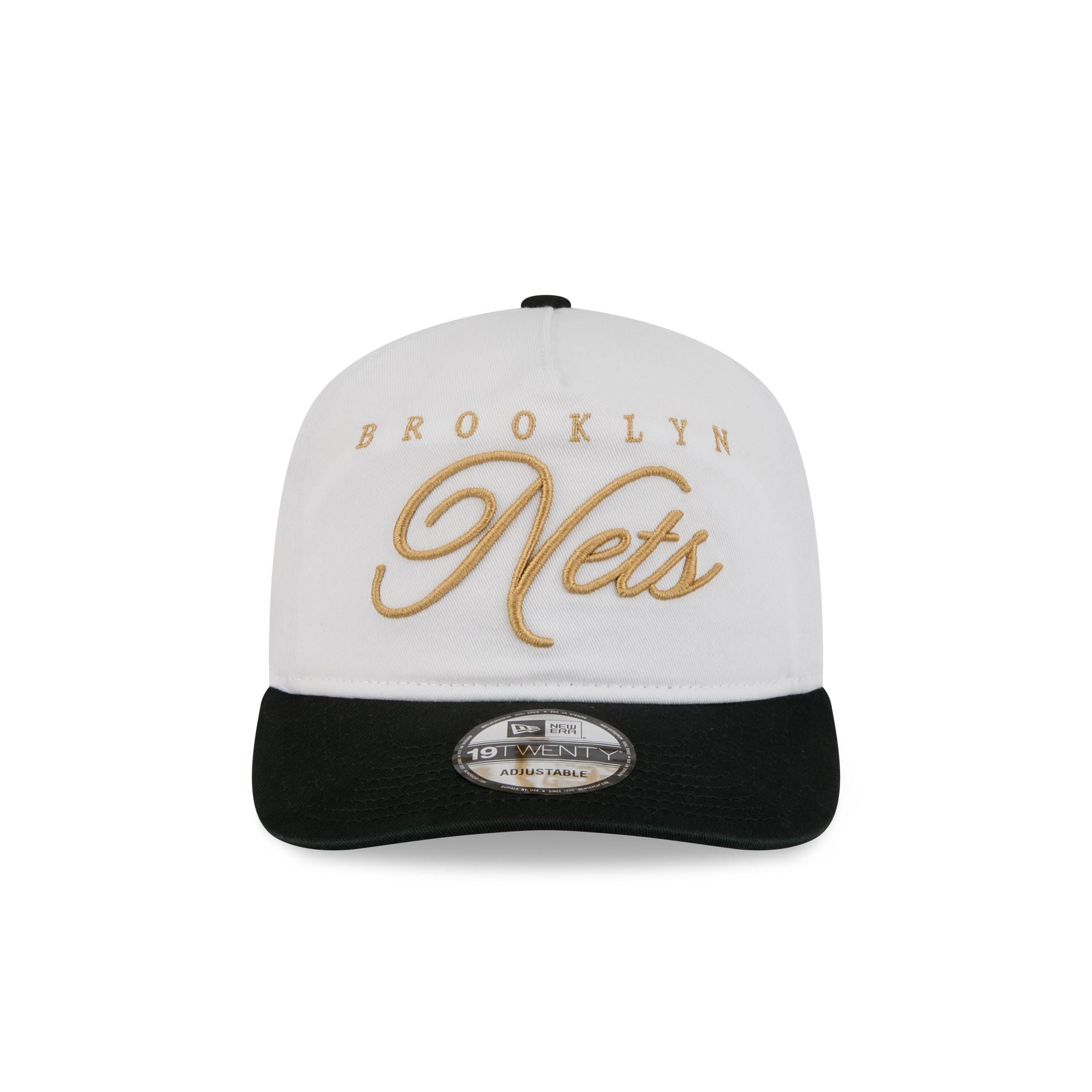 Alternative view of Brooklyn Nets Gold Scripted 19Twenty Adjustable Hat