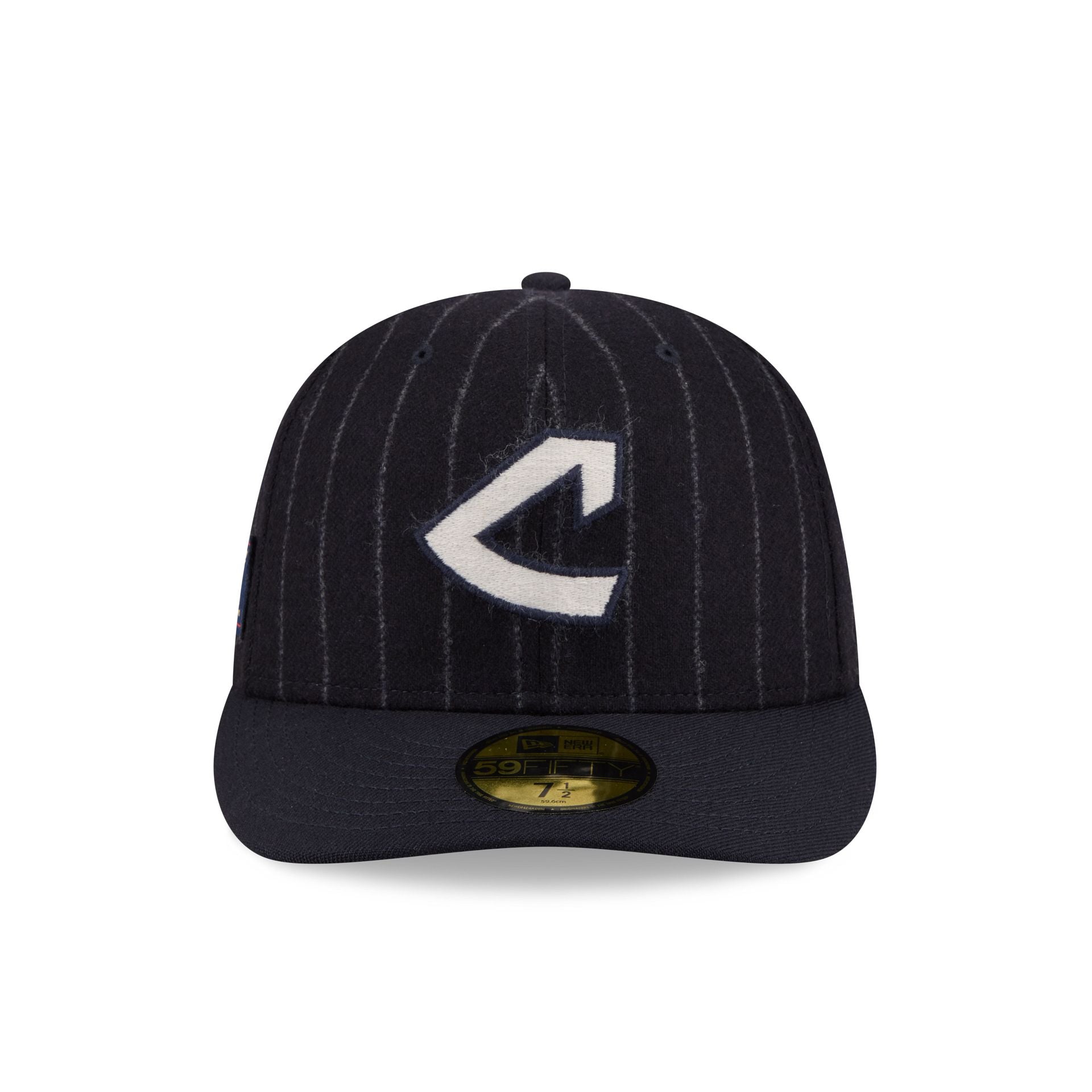 Alternative view of Cleveland Guardians Pinstripe Merino & Cashmere Moon 59Fifty Fitted Hat