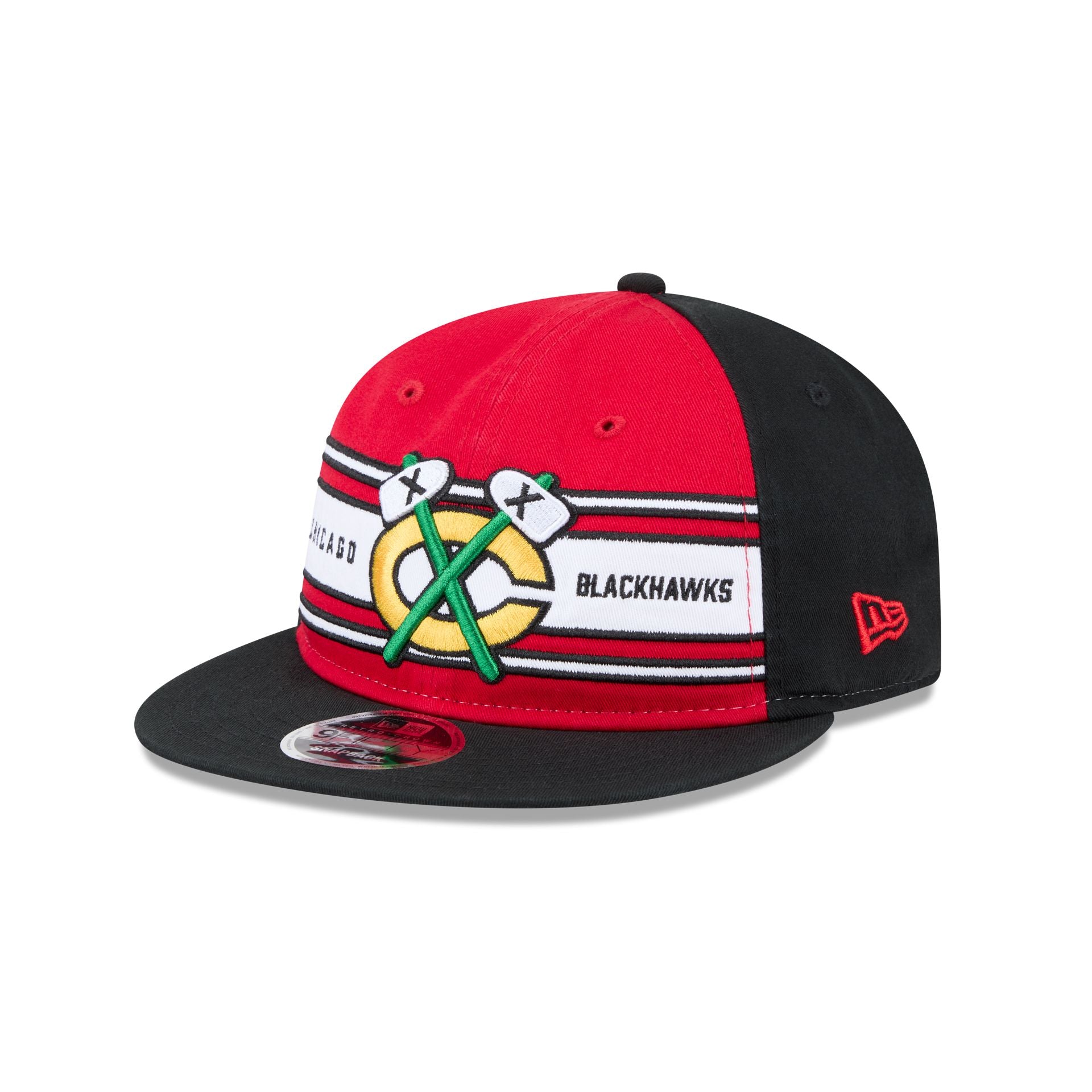 Chicago Blackhawks Team Stripes Retro Crown 9Fifty Snapback Hat
