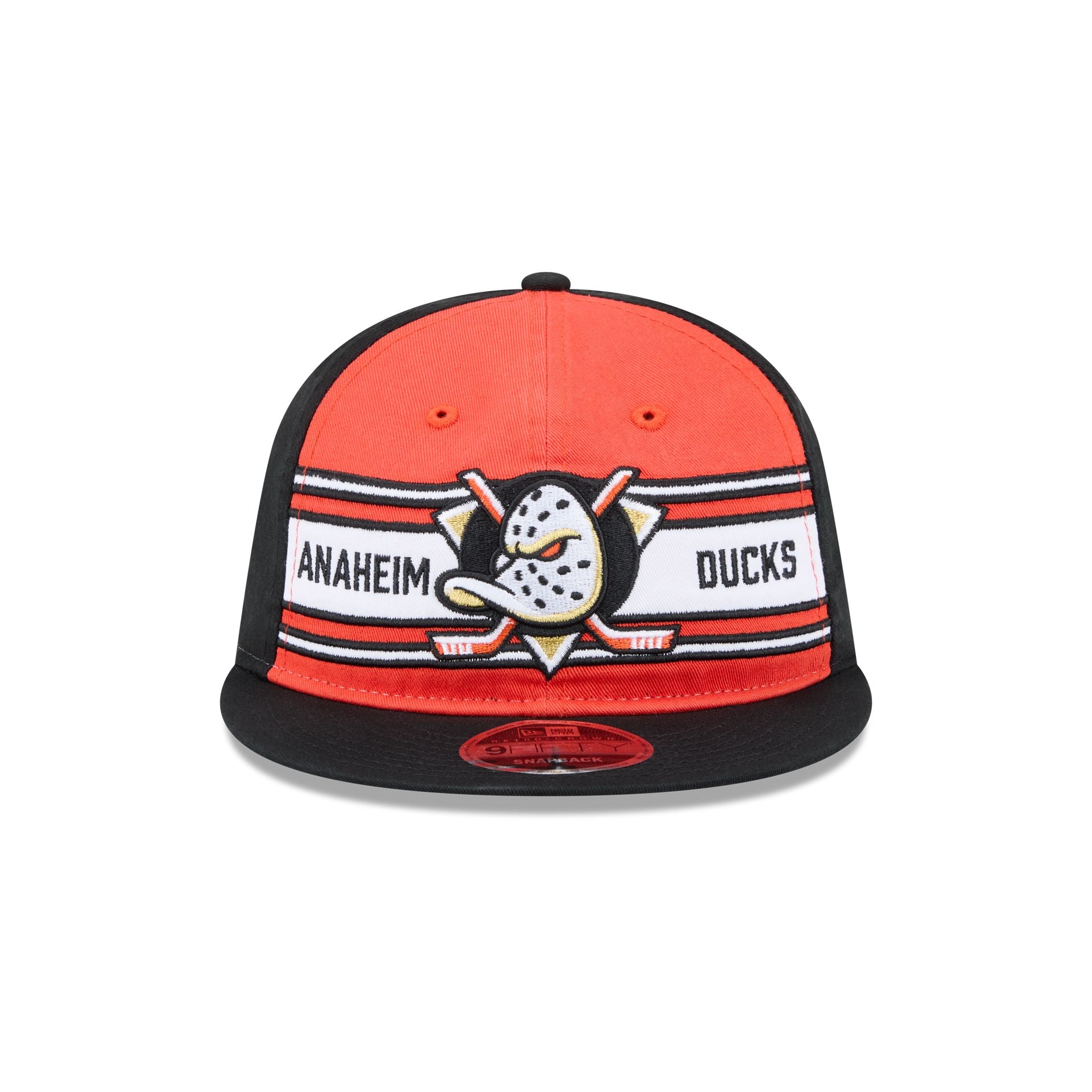 Alternative view of Anaheim Ducks Team Stripes Retro Crown 9Fifty Snapback Hat