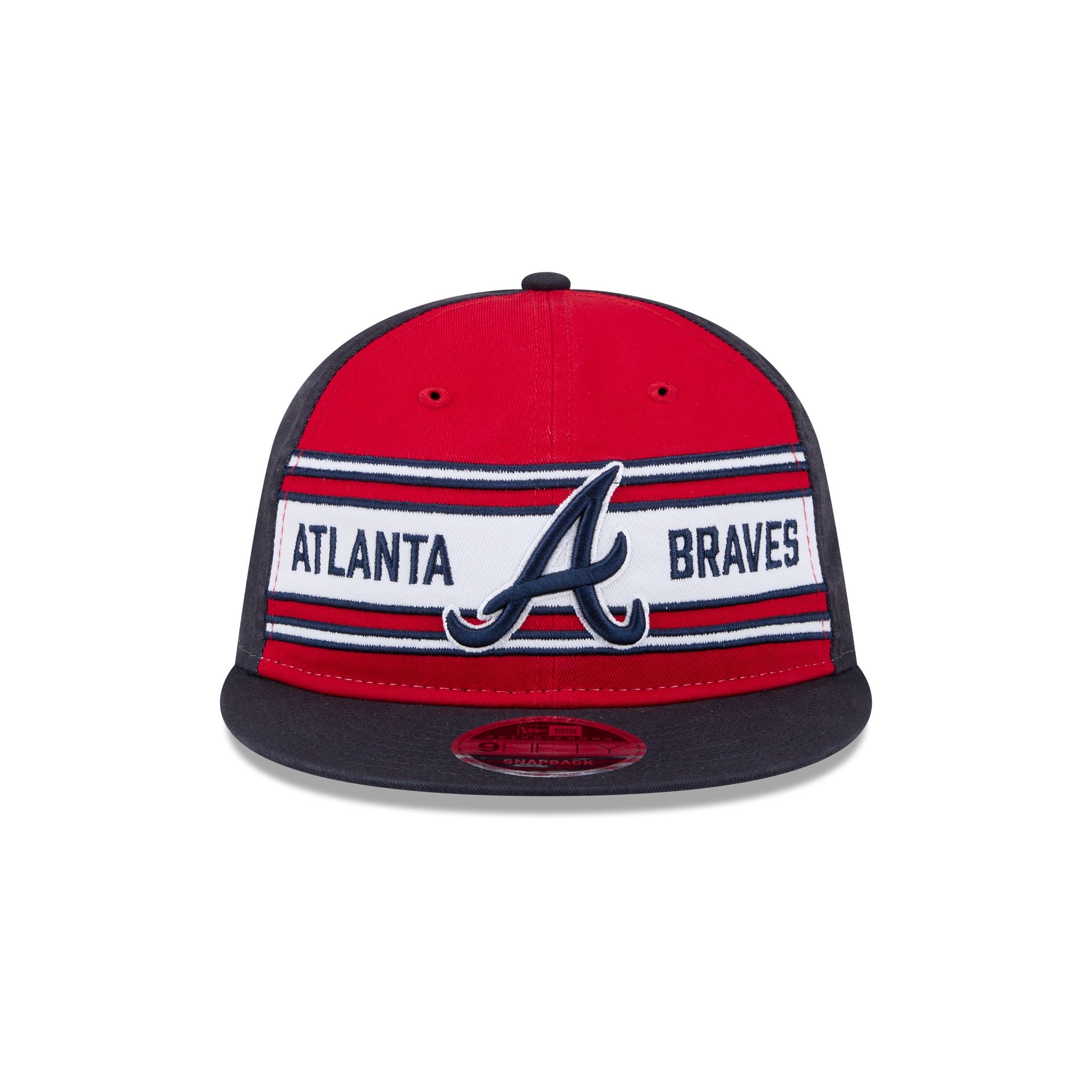 Alternative view of Atlanta Braves Team Stripes Retro Crown 9Fifty Snapback Hat