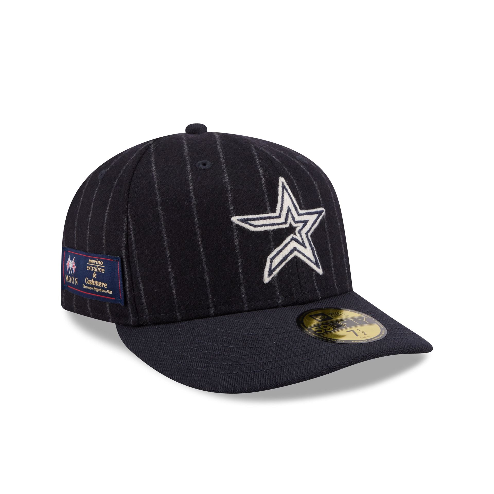 Houston Astros Pinstripe Merino & Cashmere Moon 59Fifty Fitted Hat