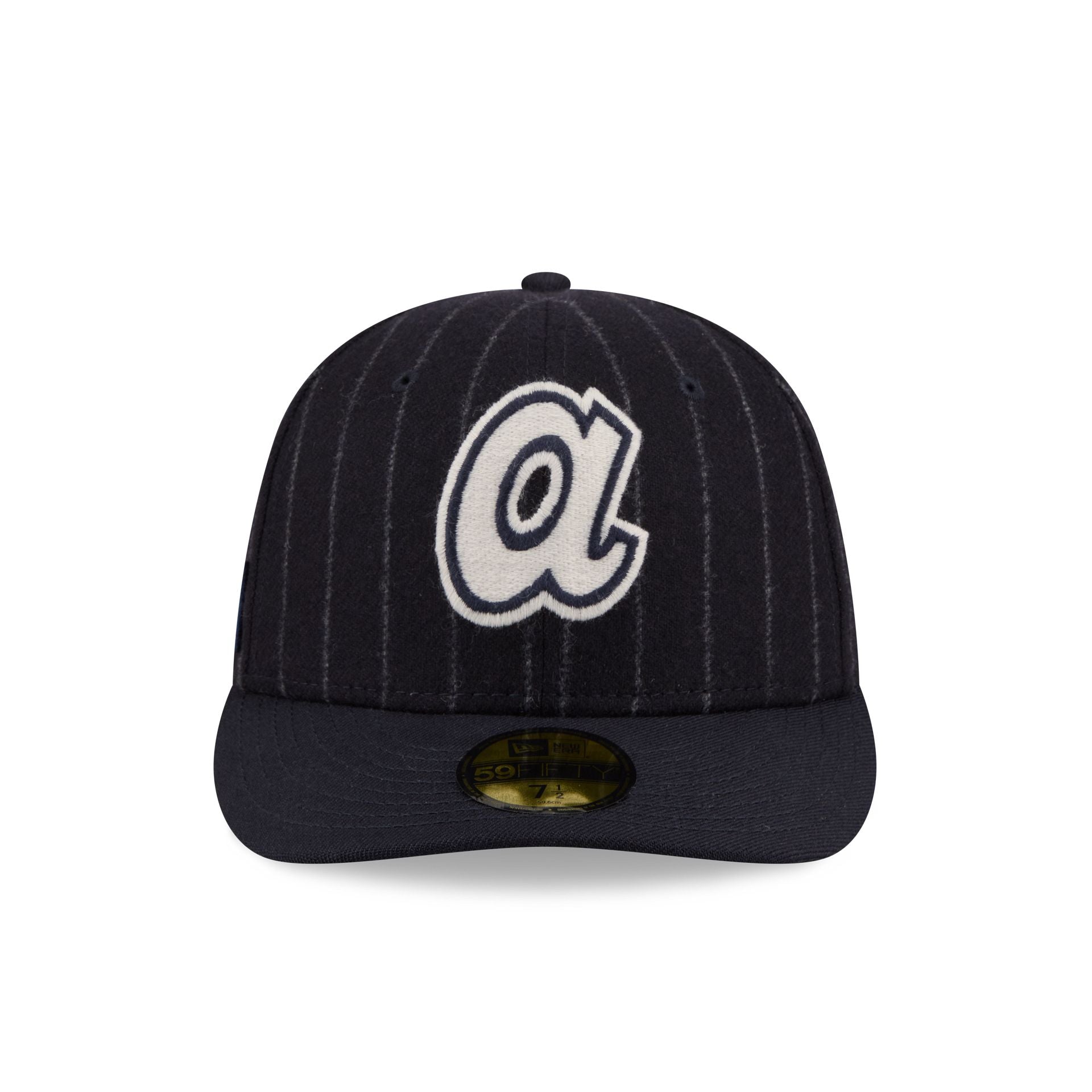 Alternative view of Atlanta Braves Pinstripe Merino & Cashmere Moon 59Fifty Fitted Hat