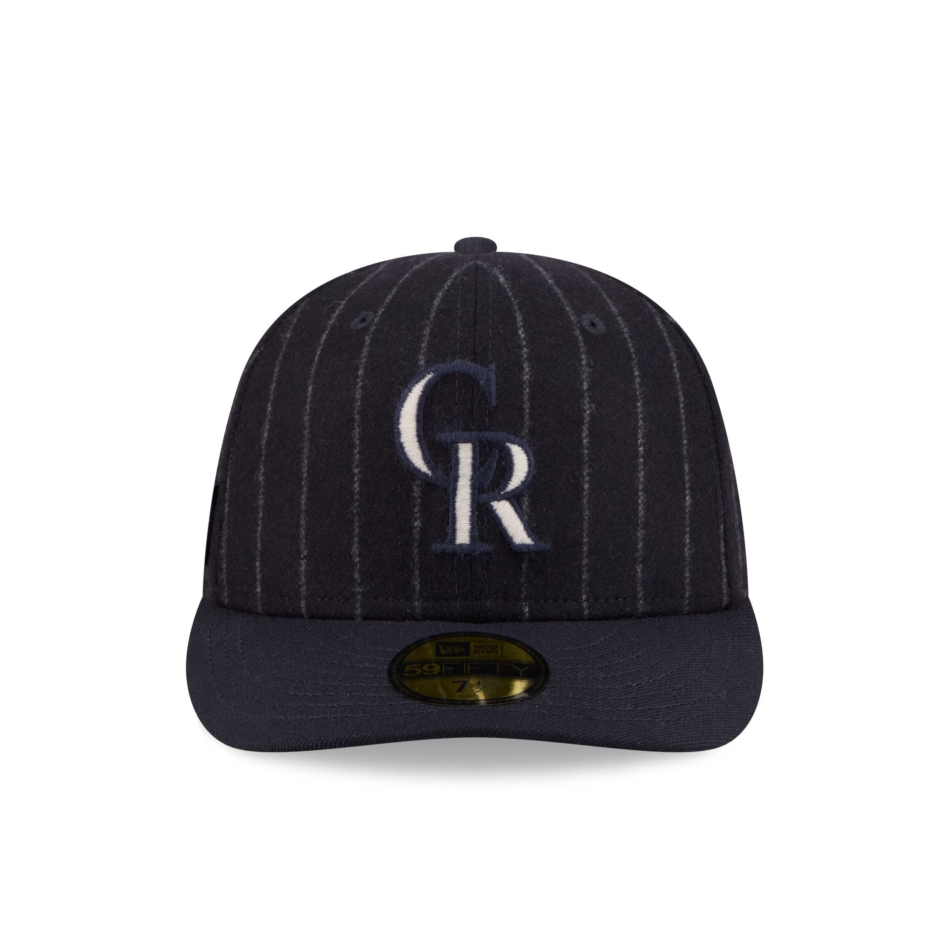 Alternative view of Colorado Rockies Pinstripe Merino & Cashmere Moon 59Fifty Fitted Hat
