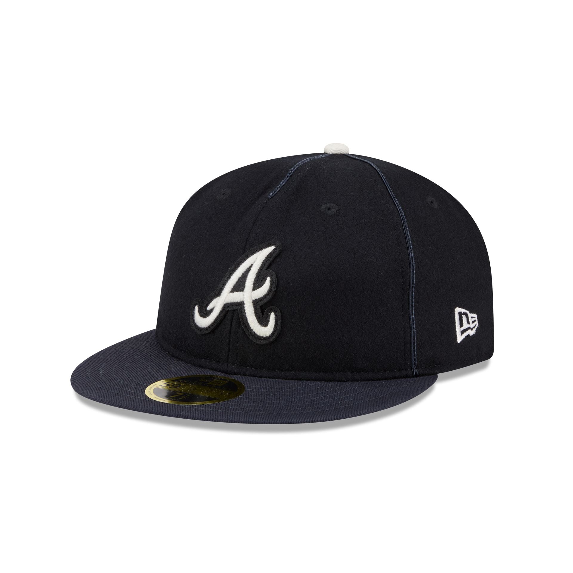 Atlanta Braves Felt Logo Retro Crown 59Fifty Fitted Hat