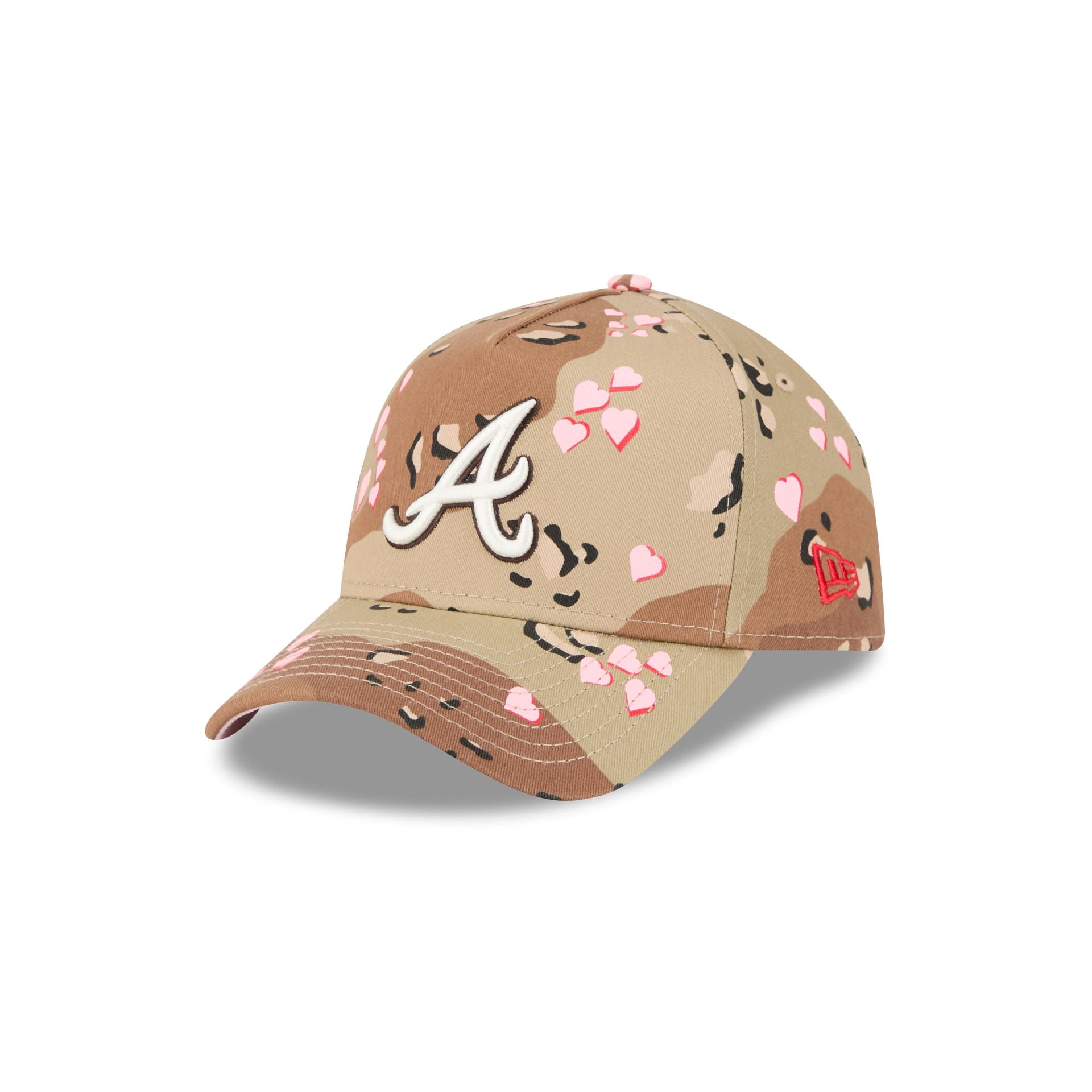 Atlanta Braves Camo Hearts 9Forty A-Frame Snapback Hat