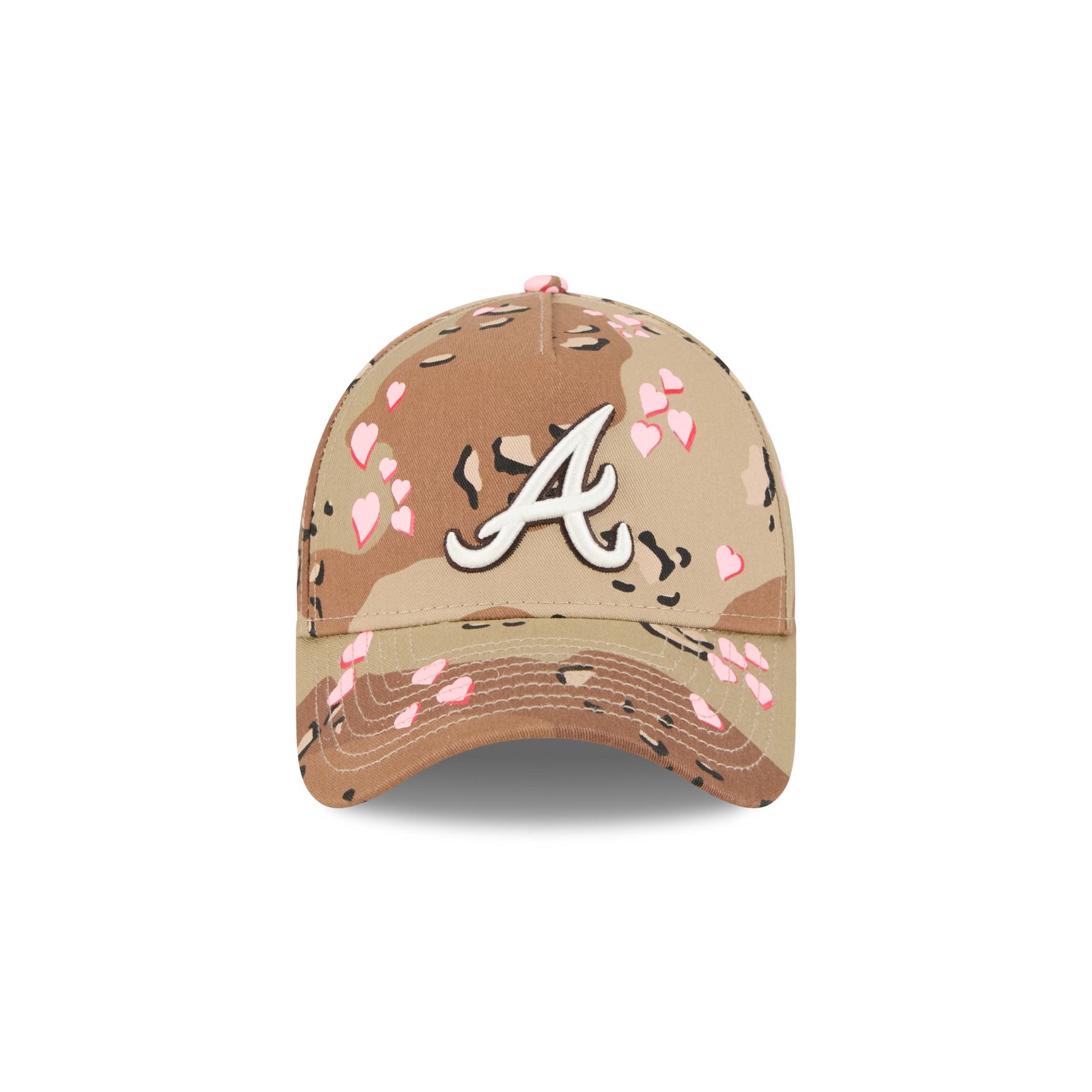 Alternative view of Atlanta Braves Camo Hearts 9Forty A-Frame Snapback Hat