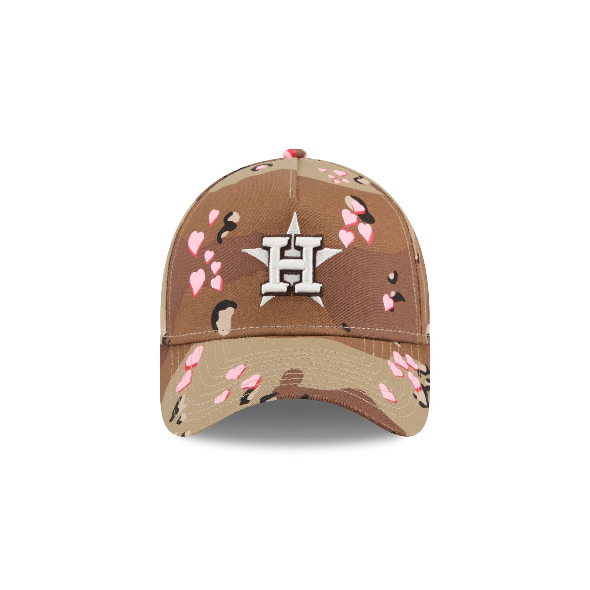 Alternative view of Houston Astros Camo Hearts 9Forty A-Frame Snapback Hat