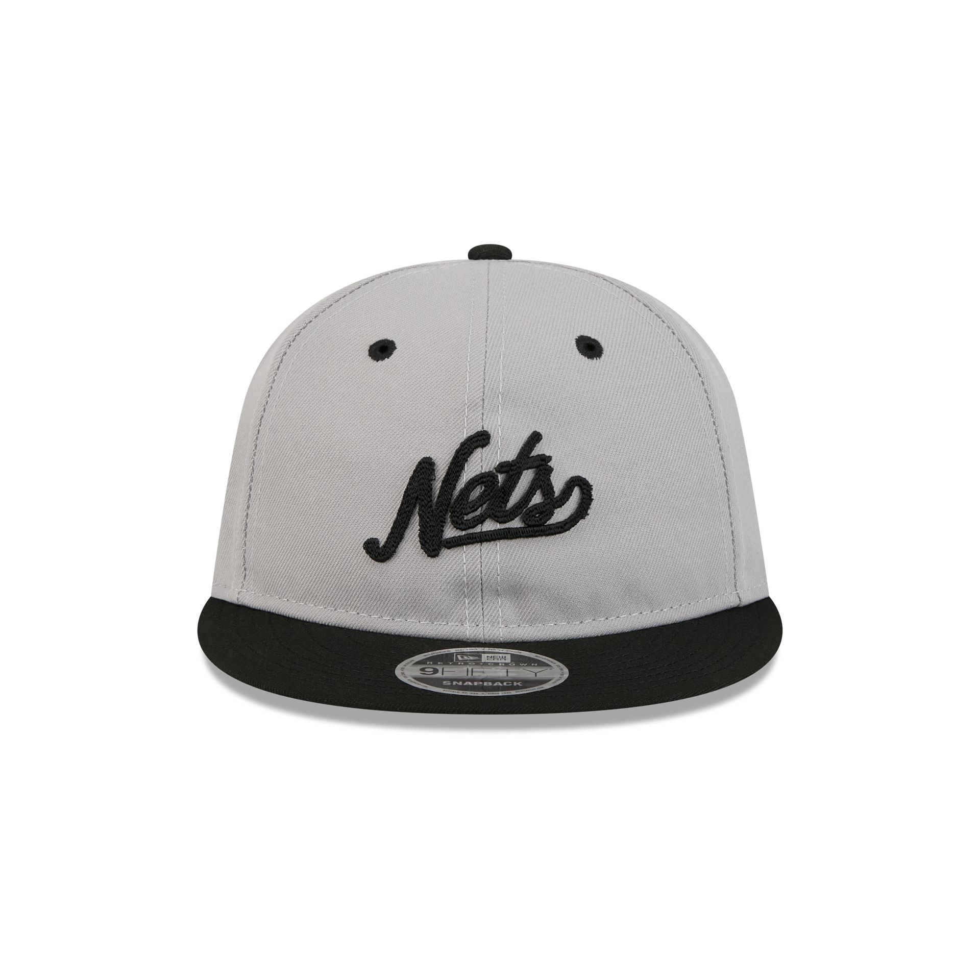 Alternative view of Brooklyn Nets Chainstitch Script Retro Crown 9Fifty Snapback Hat