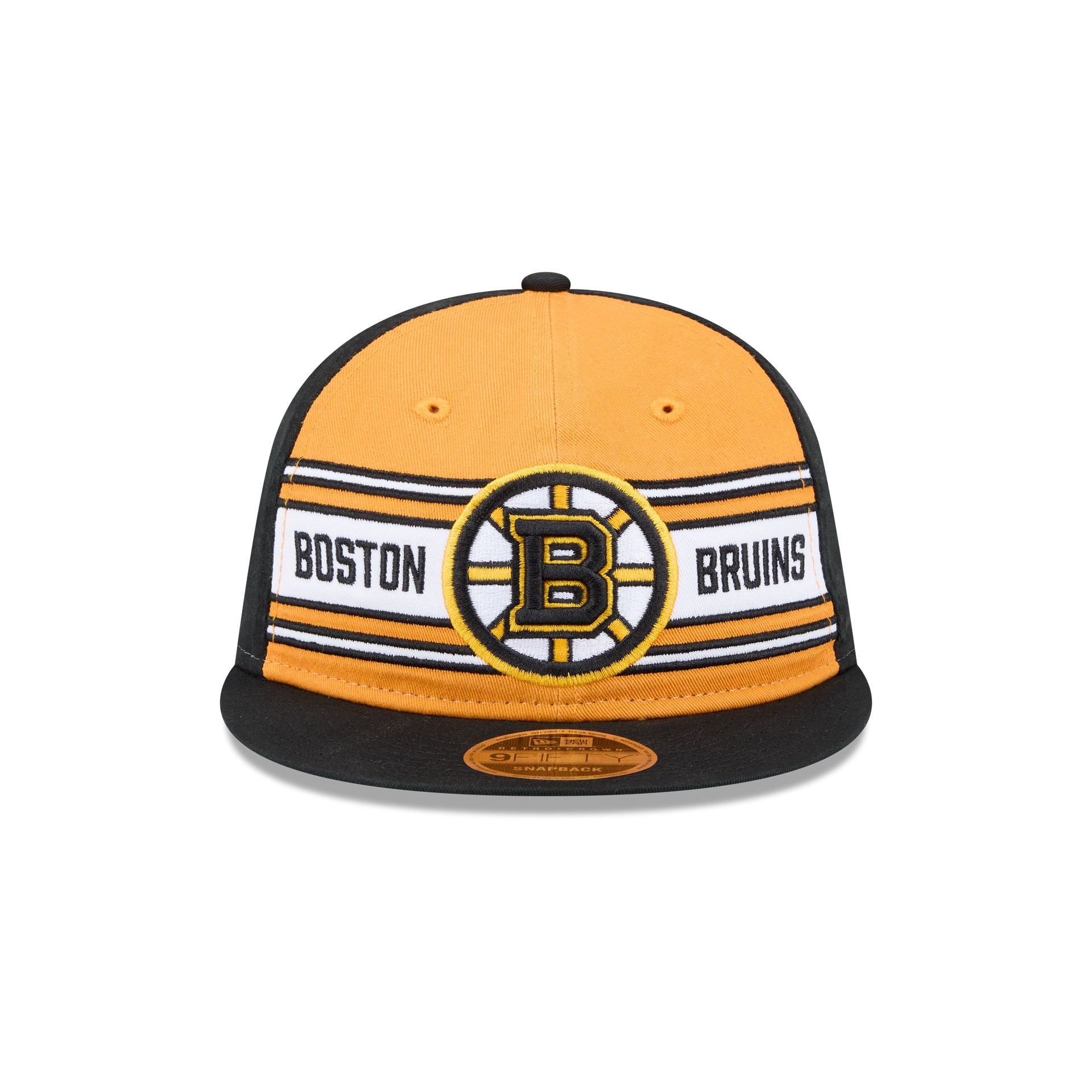 Alternative view of Boston Bruins Team Stripes Retro Crown 9Fifty Snapback Hat