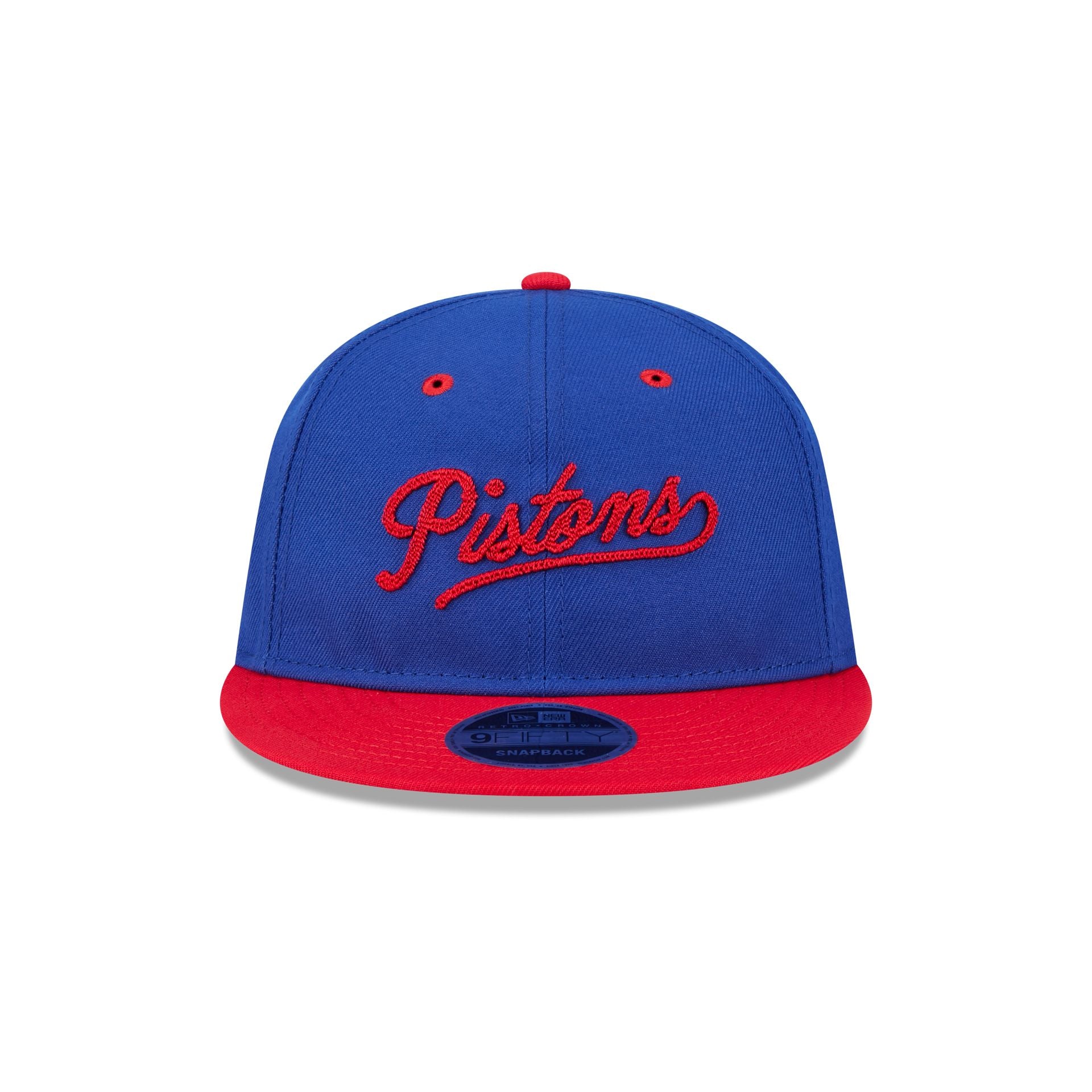 Alternative view of Detroit Pistons Chainstitch Script Retro Crown 9Fifty Snapback Hat